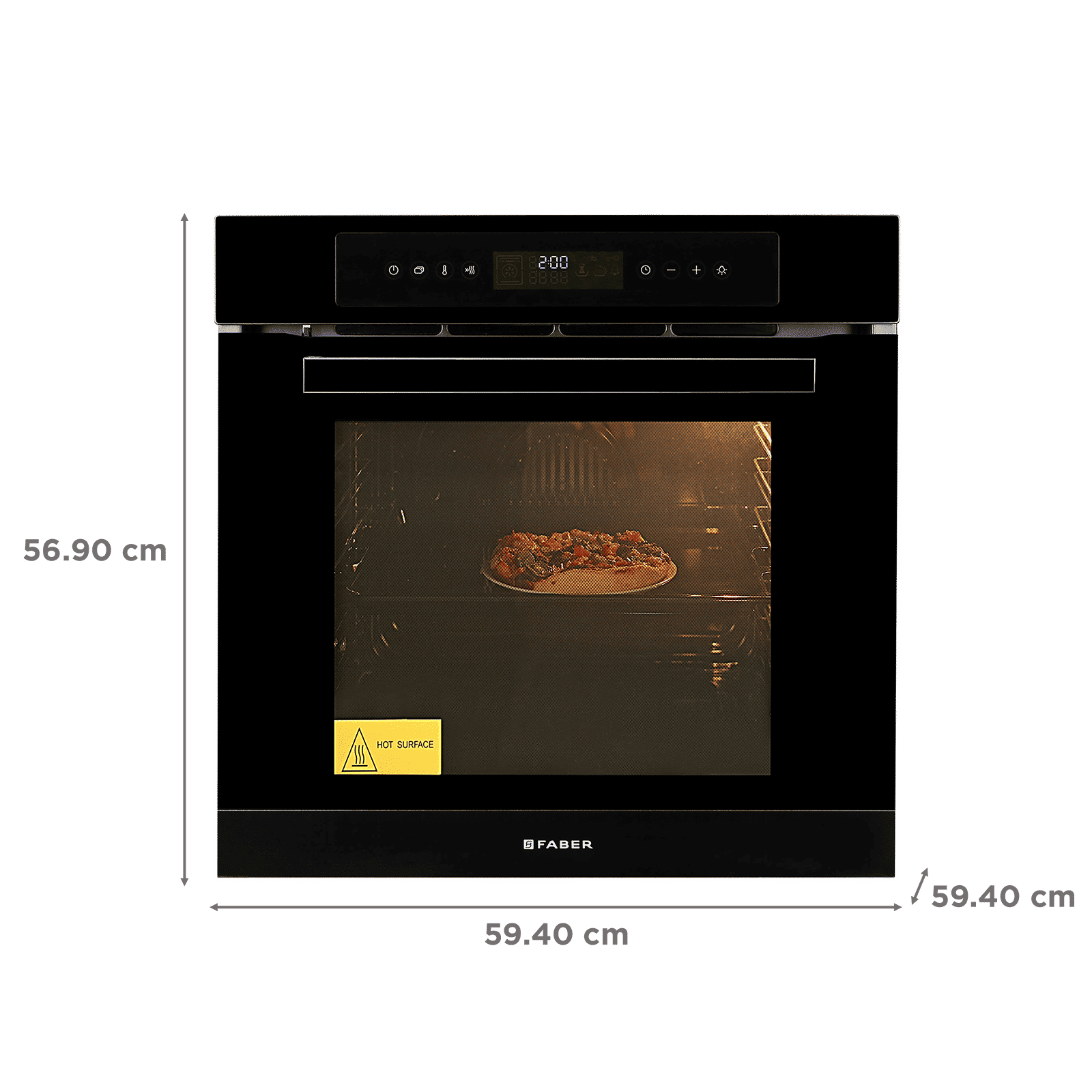 FABER FBIO 10F BS 80L Built-in Microwave Oven with Sensor Touch Control (Black)_2