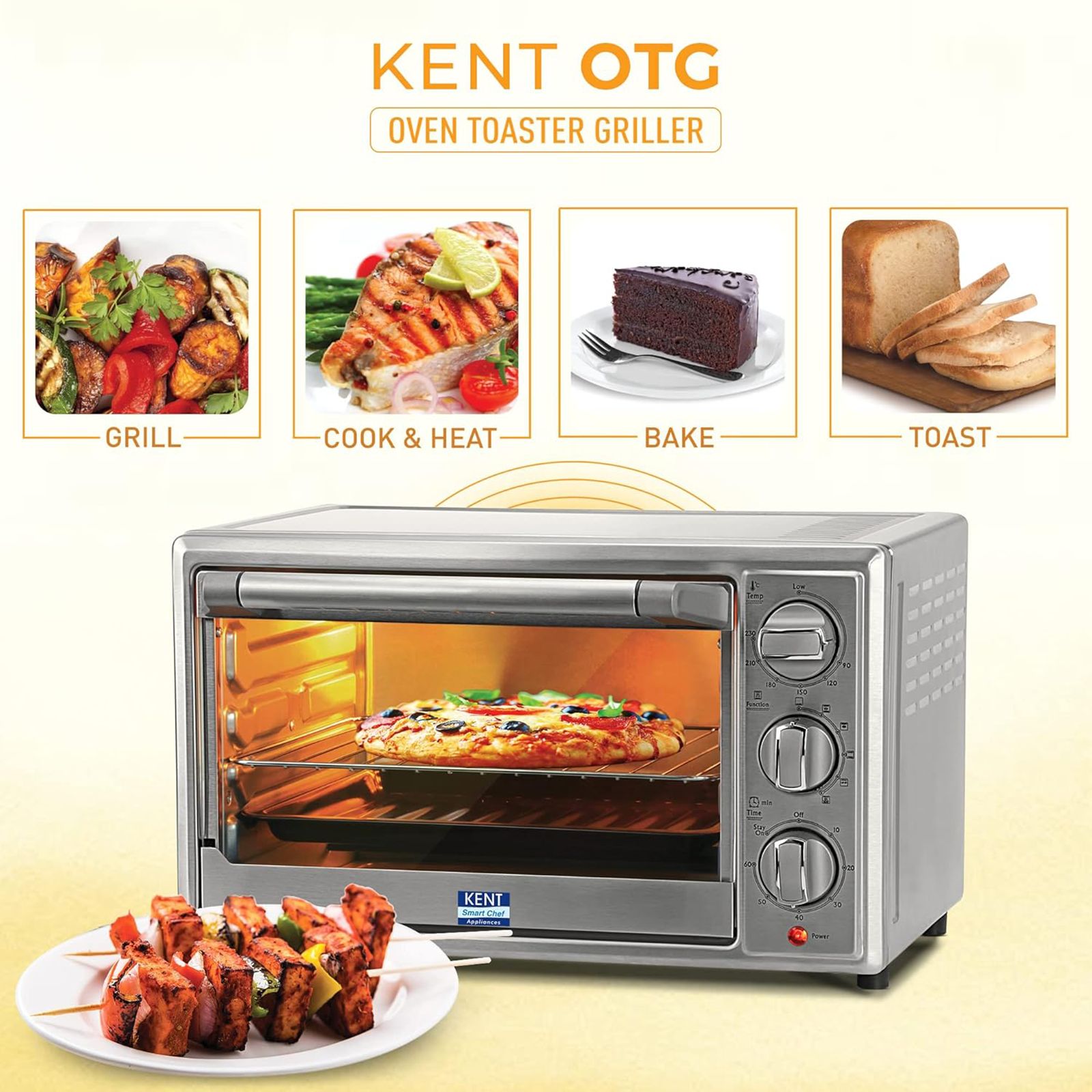 KENT 16041 30L Oven Toaster Grill with Rotisserie & Convection Function (Silver)_7