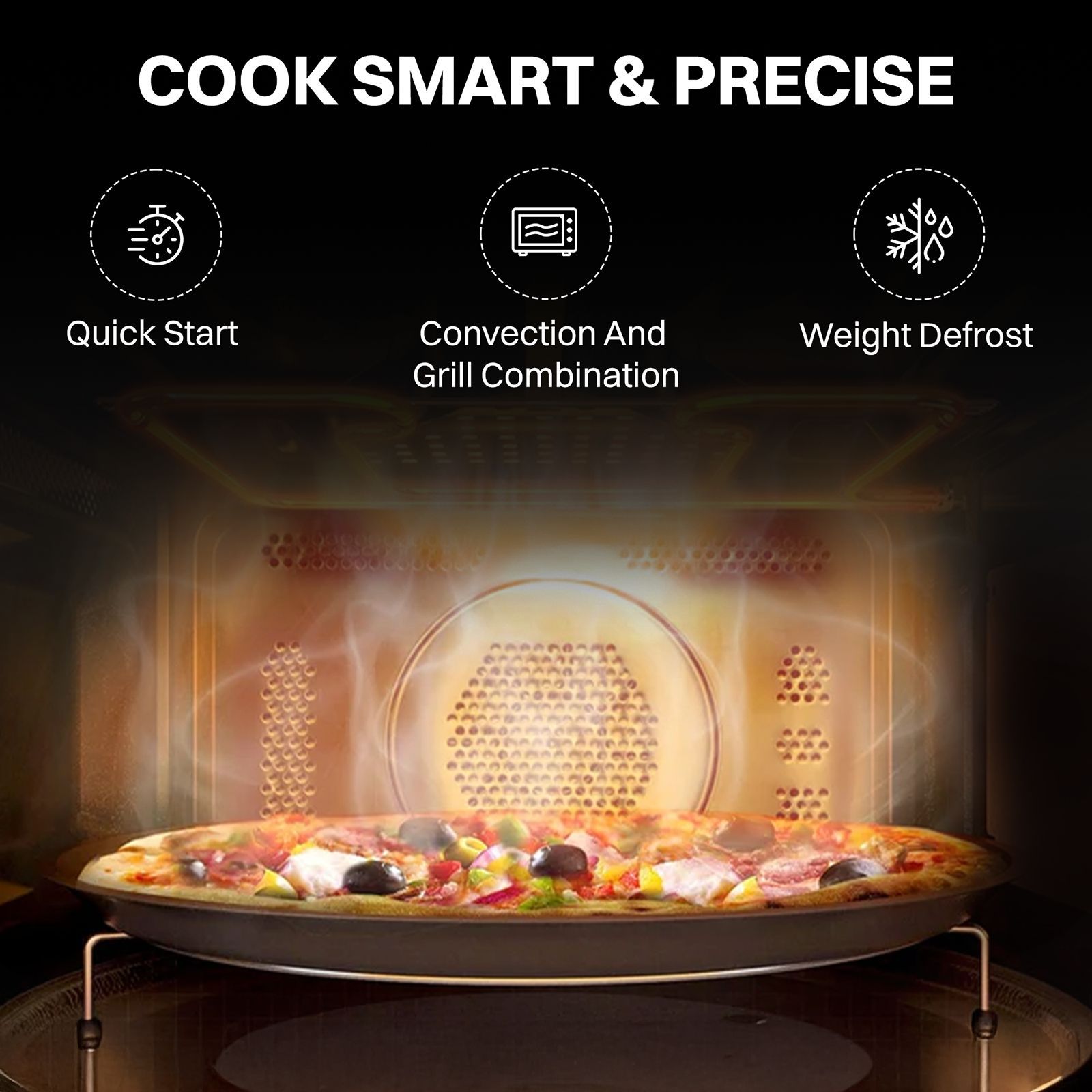 Croma 30L Convection Microwave Oven with 305 Autocook Menu (CRAM0152, Black) Croma 30L Convection Microwave Oven with 305 Autocook Menu (CRAM0152, Black)_17