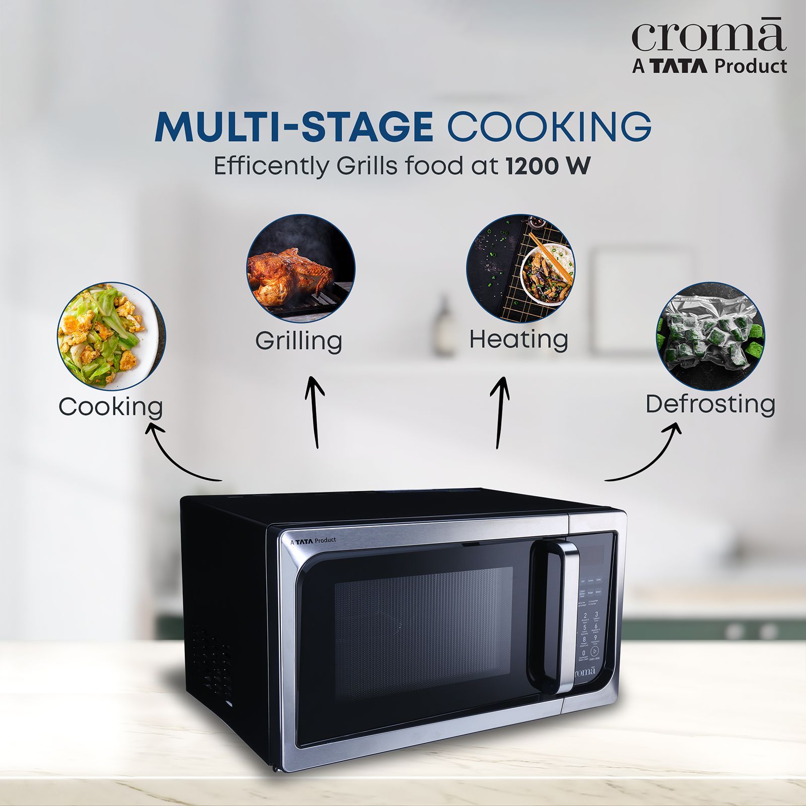 Croma 23L Convection Microwave Oven with 205 Auto Cook Menus (CRAM0151, Black)_10