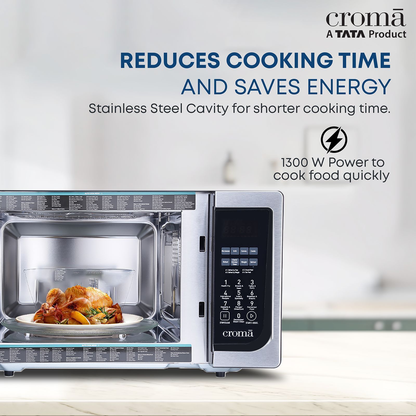 Croma 23L Convection Microwave Oven with 205 Auto Cook Menus (CRAM0151, Black)_11