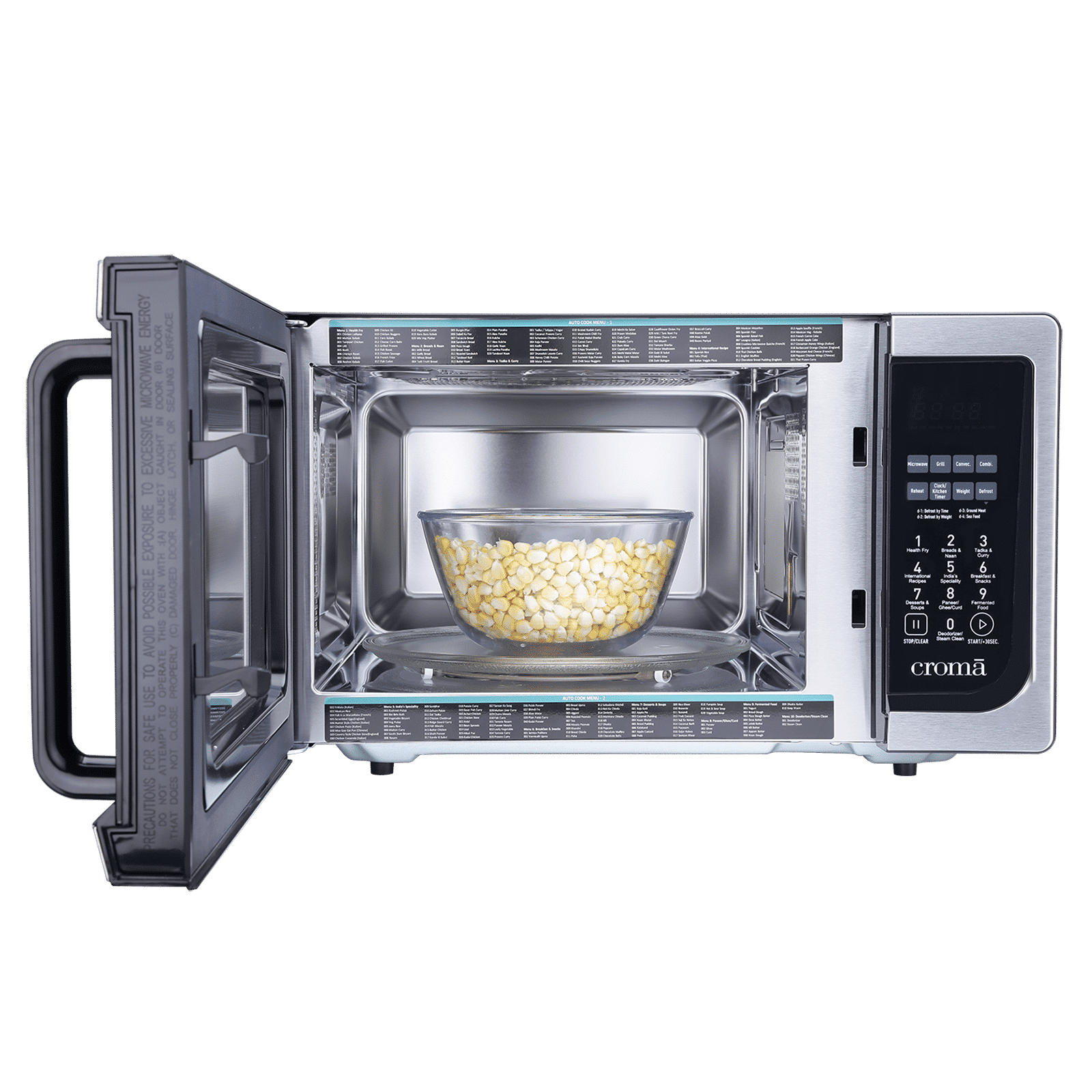 Croma 23L Convection Microwave Oven with 205 Auto Cook Menus (CRAM0151, Black)_5