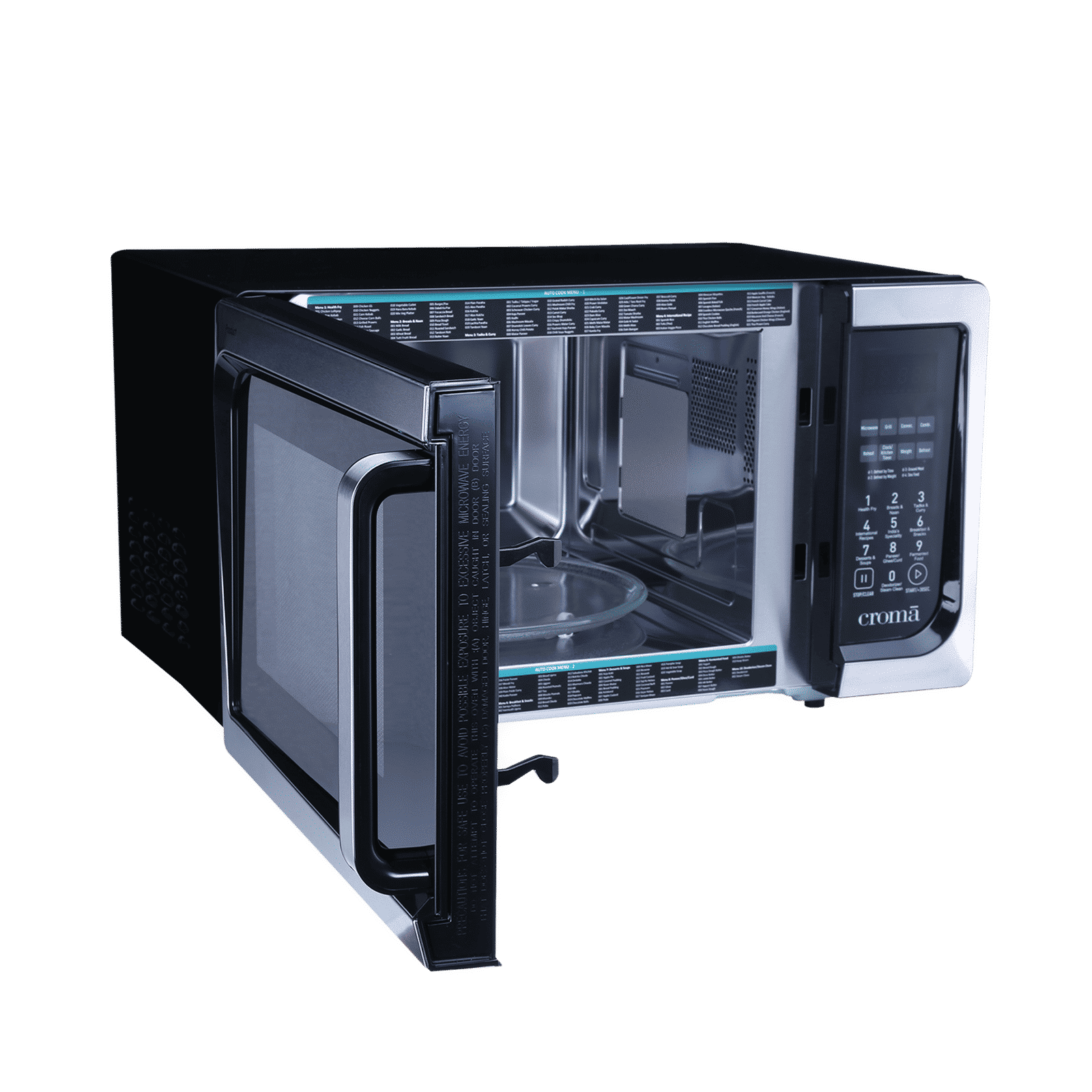 Croma 23L Convection Microwave Oven with 205 Auto Cook Menus (CRAM0151, Black)_7