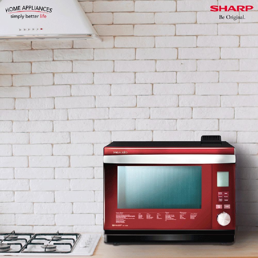 SHARP Healsio 31L Inverter Water Microwave Oven with 34 Automatic Modes (Red)_6
