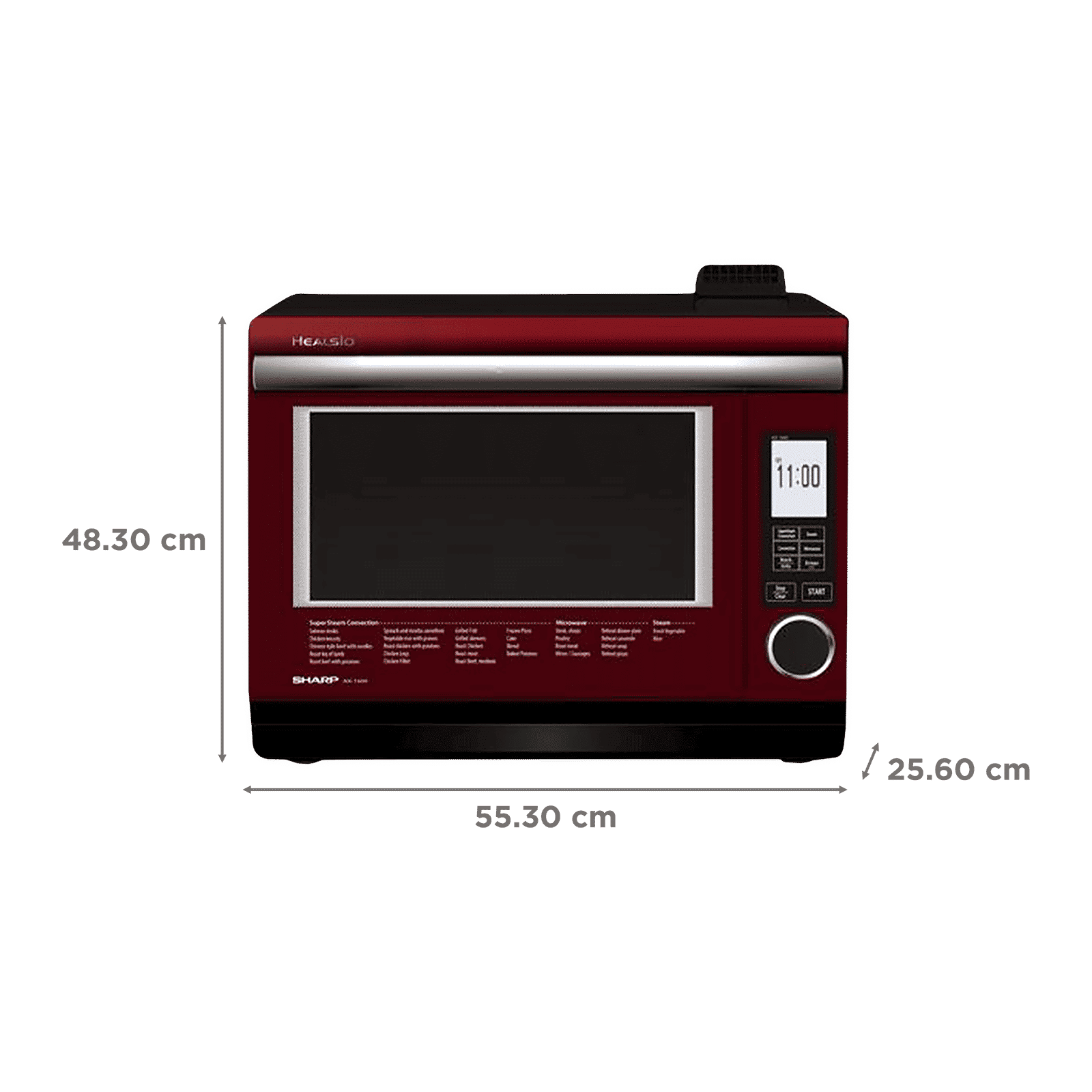 SHARP Healsio 31L Inverter Water Microwave Oven with 34 Automatic Modes (Red)_2