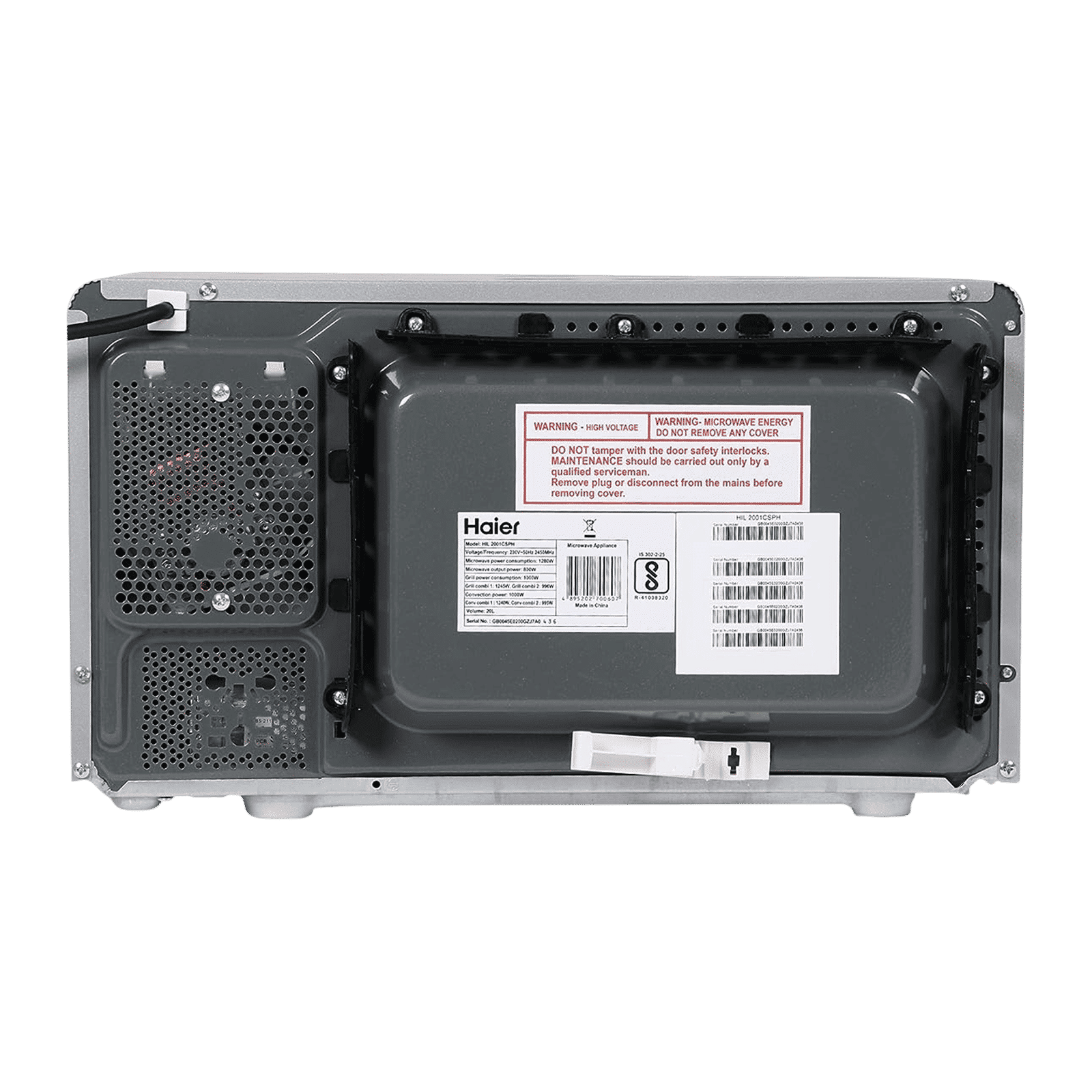 Haier 20L Convection Microwave Oven with 66 Autocook Menu (HIL2001CSPH, Silver)_7