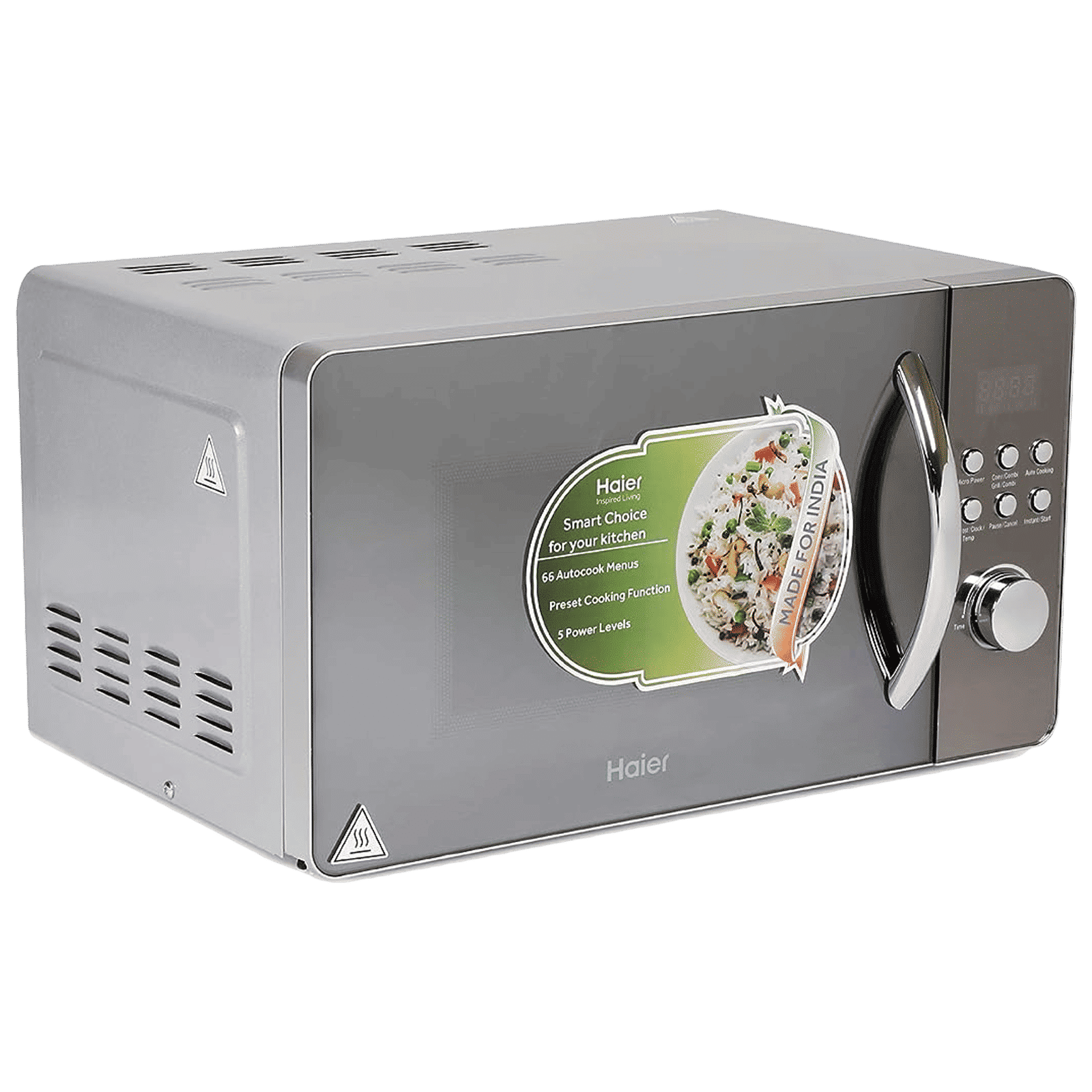 Haier 20L Convection Microwave Oven with 66 Autocook Menu (HIL2001CSPH, Silver)_6