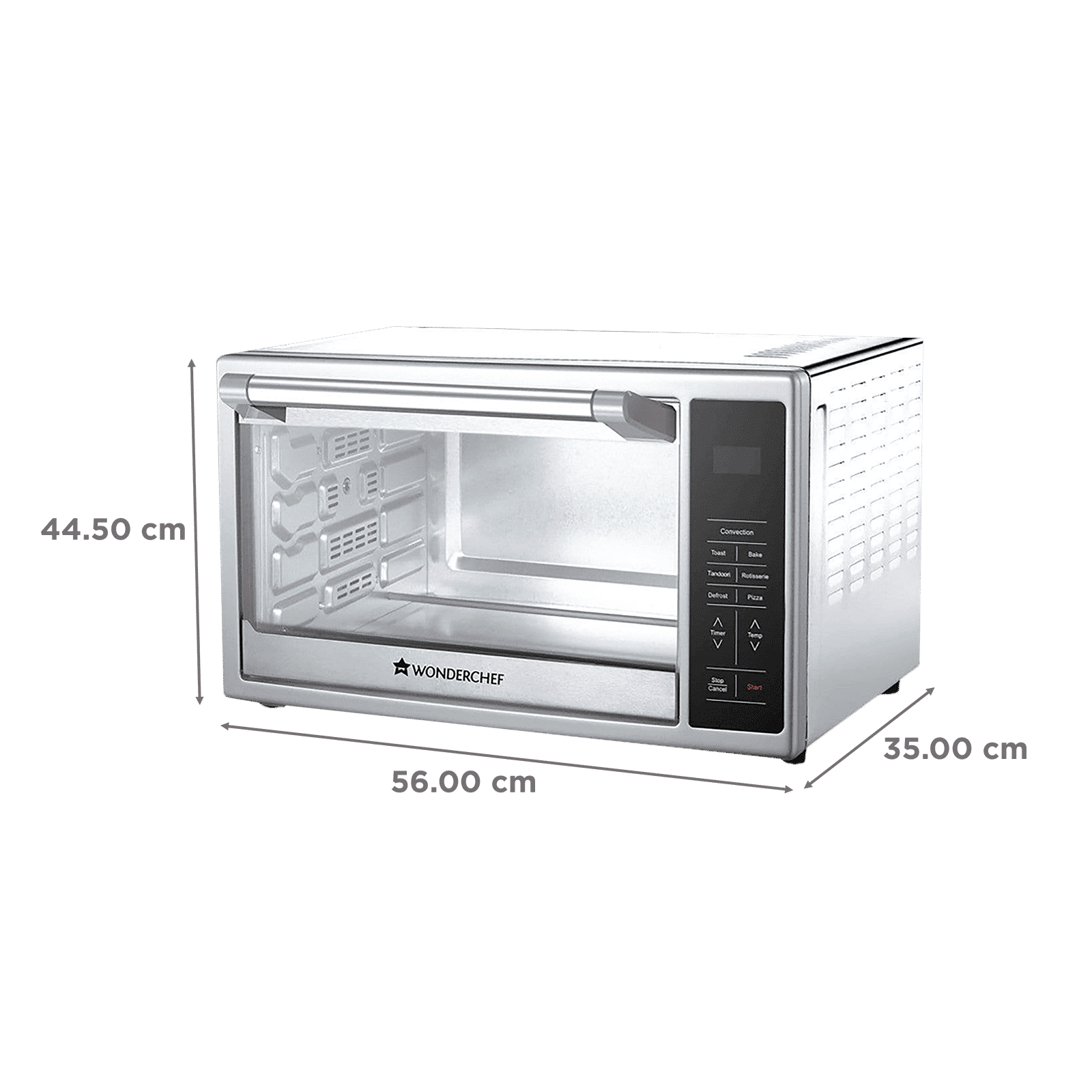 WONDERCHEF Prato 30L Oven Toaster Grill with Rotisserie (63153100, Silver)_2