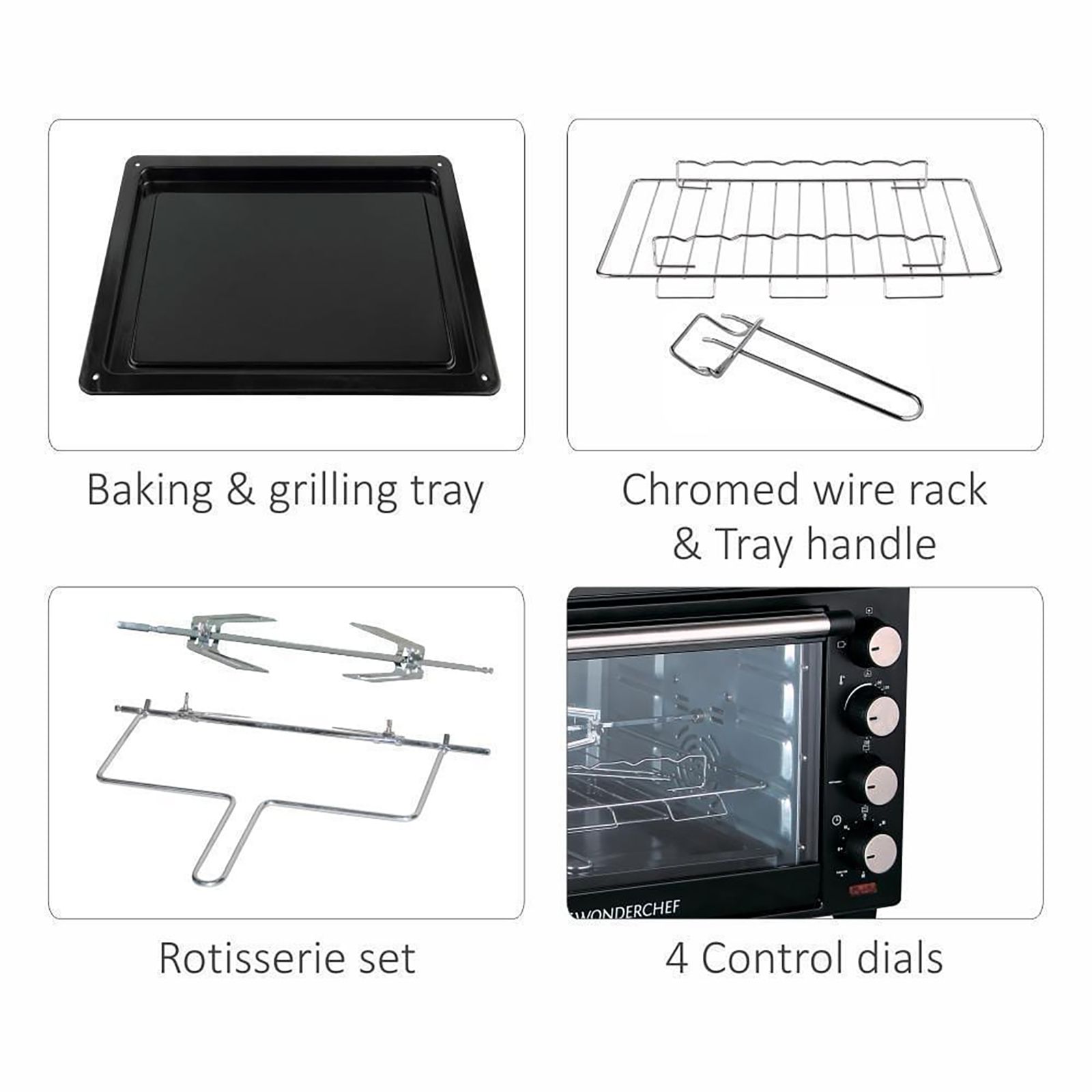 WONDERCHEF 28L Oven Toaster Grill with Rotisserie (Black)_19