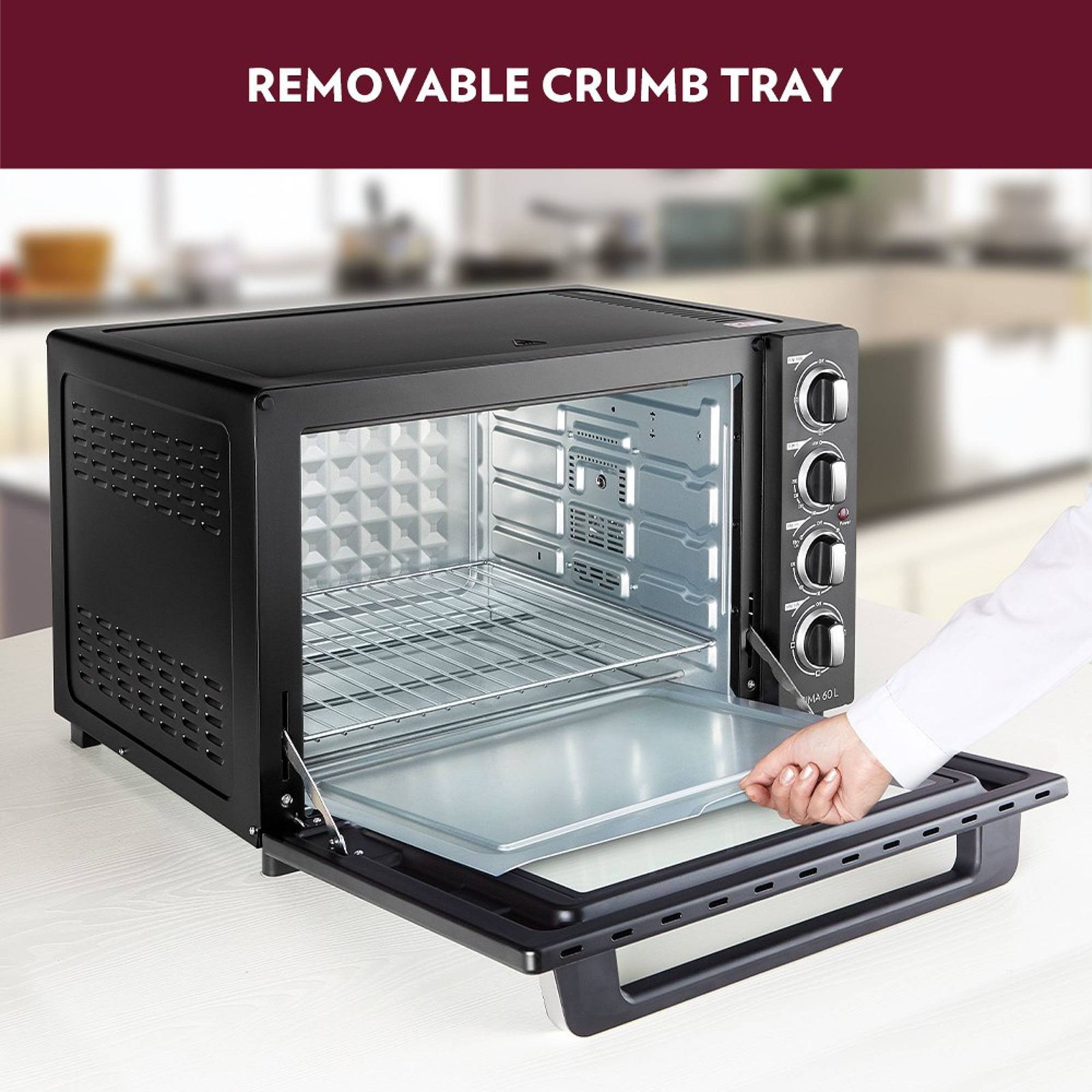 BOROSIL Prima 60L Oven Toaster Grill with Motorized Rotisserie (Black) BOROSIL Prima 60L Oven Toaster Grill with Motorized Rotisserie (Black)_12