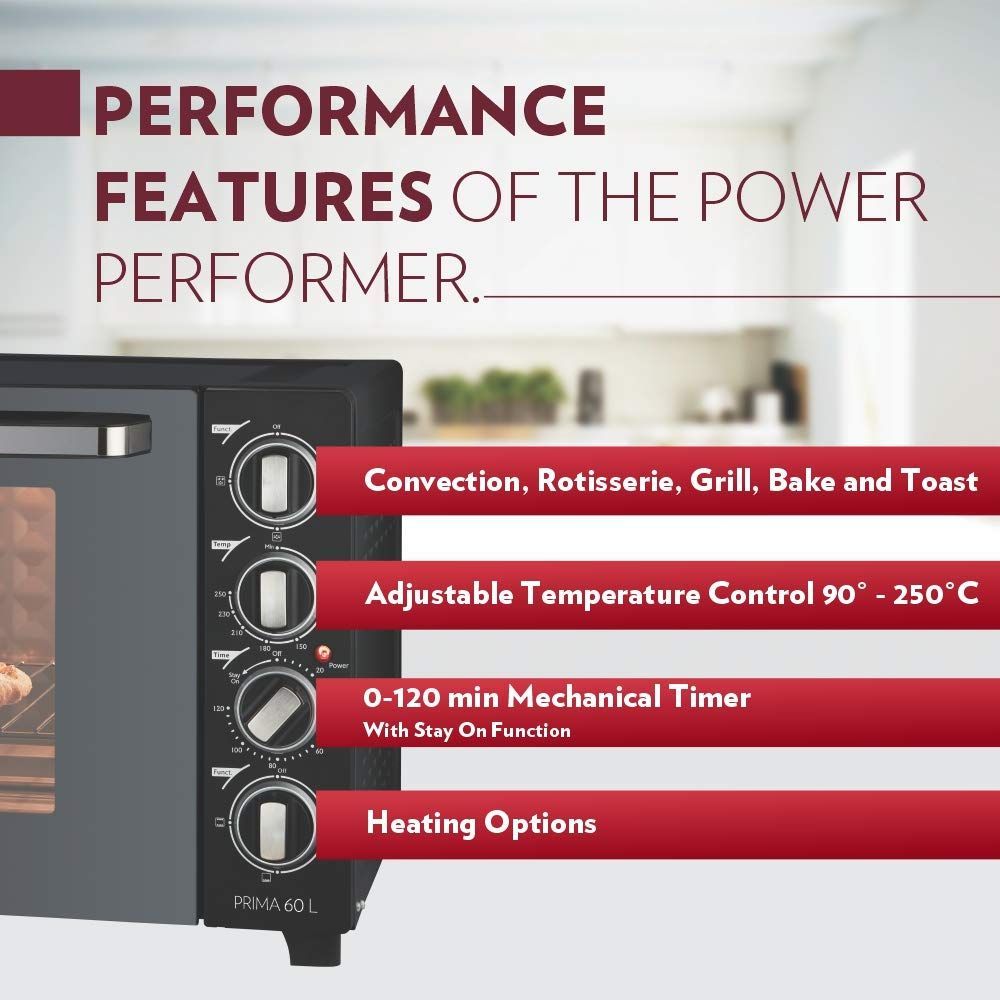 BOROSIL Prima 60L Oven Toaster Grill with Motorized Rotisserie (Black) BOROSIL Prima 60L Oven Toaster Grill with Motorized Rotisserie (Black)_21