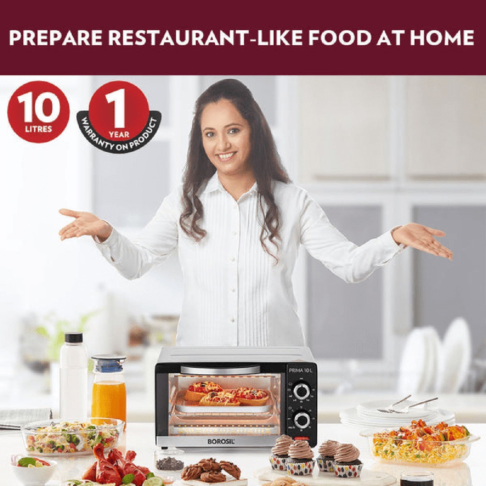 BOROSIL Prima 42L Oven Toaster Grill with Motorized Rotisserie (Silver)_19