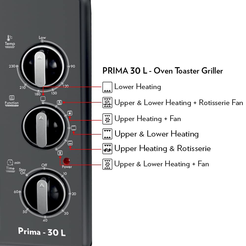 BOROSIL Prima 30L Oven Toaster Grill with Motorized Rotisserie (Silver) BOROSIL Prima 30L Oven Toaster Grill with Motorized Rotisserie (Silver)_20