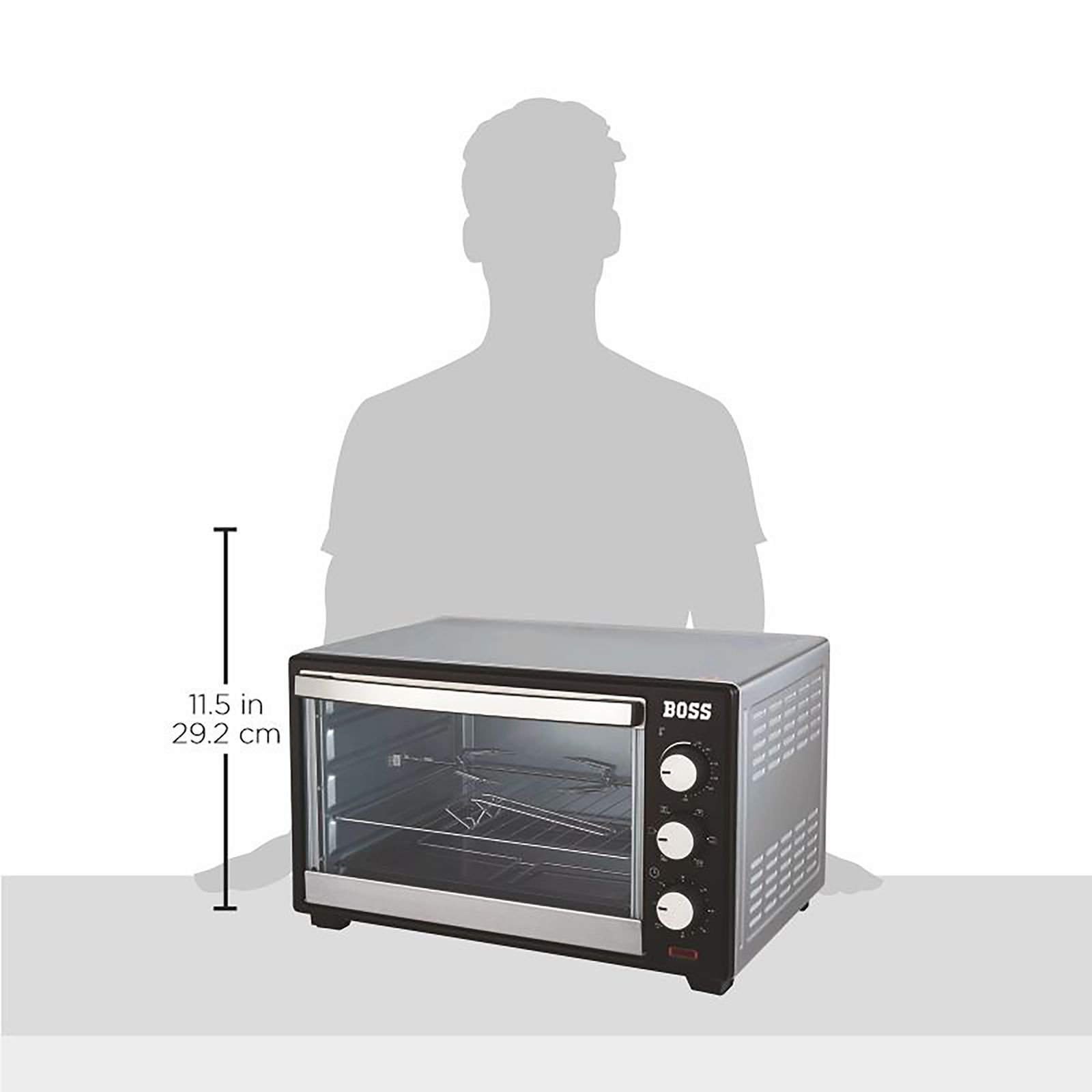BOSS Desire 30L Oven Toaster Grill with Motorized Rotisserie (Black) BOSS Desire 30L Oven Toaster Grill with Motorized Rotisserie (Black)_12