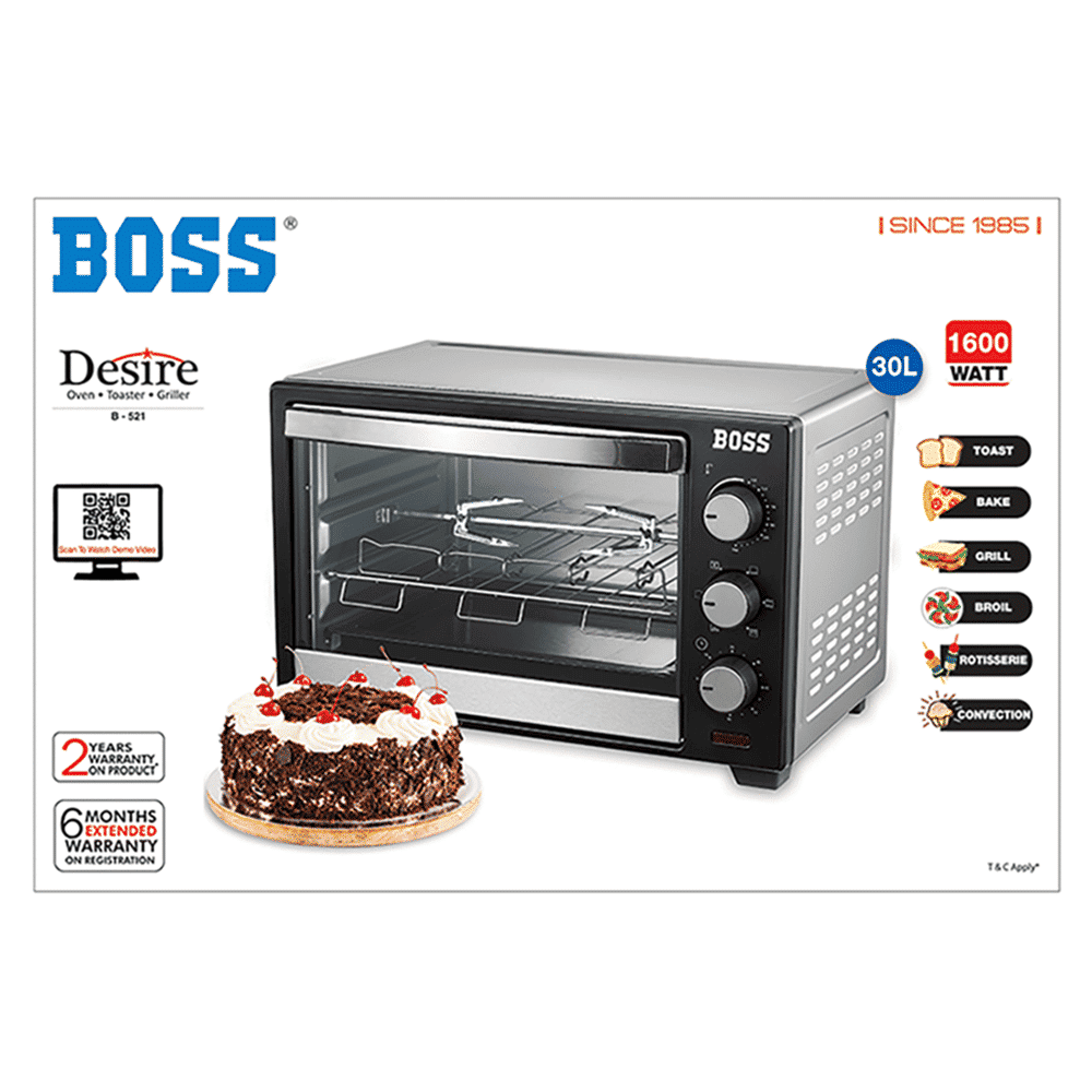 BOSS Desire 30L Oven Toaster Grill with Motorized Rotisserie (Black) BOSS Desire 30L Oven Toaster Grill with Motorized Rotisserie (Black)_16