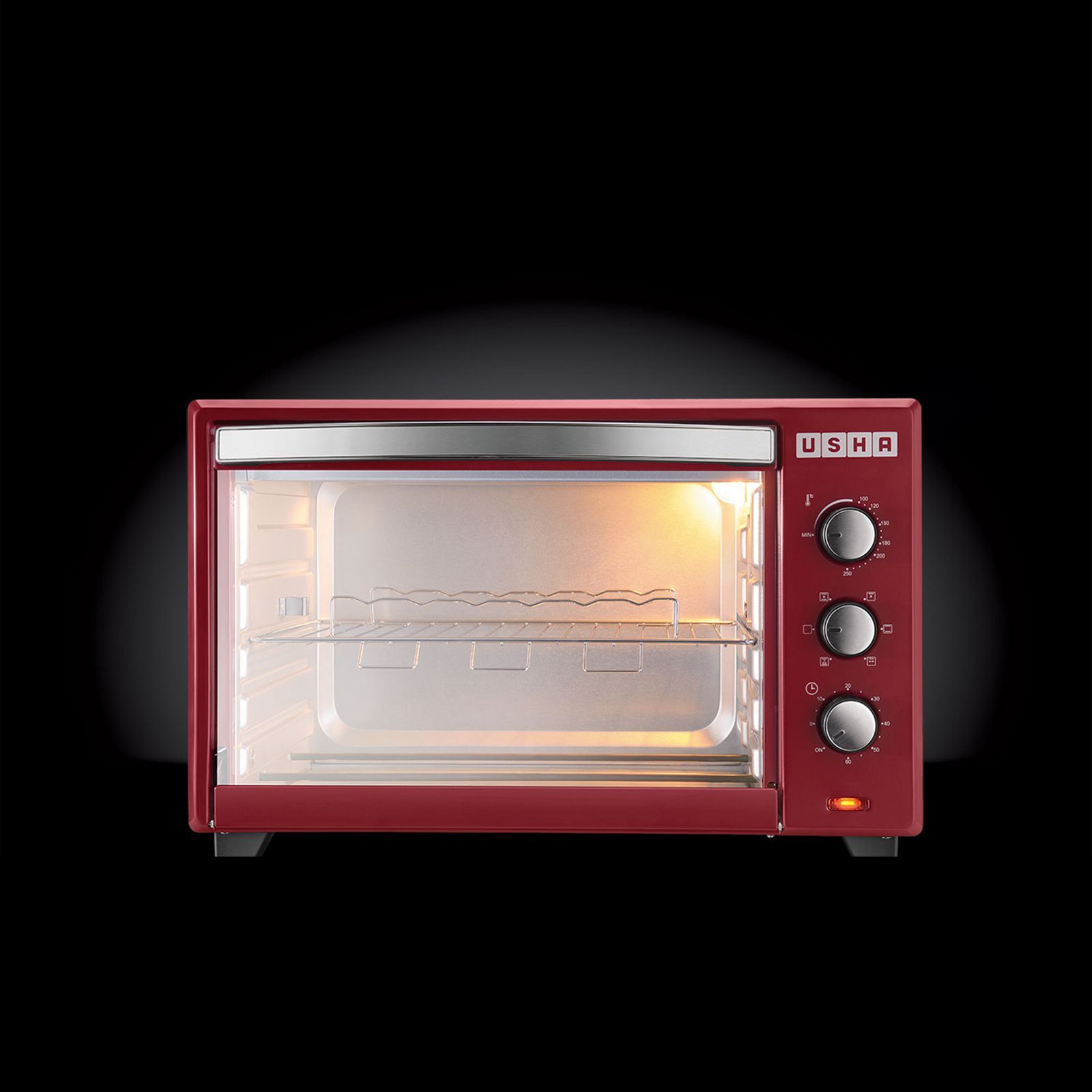 USHA 42L Oven Toaster Grill with Convection Technology (Stainless Steel & Wine)_8