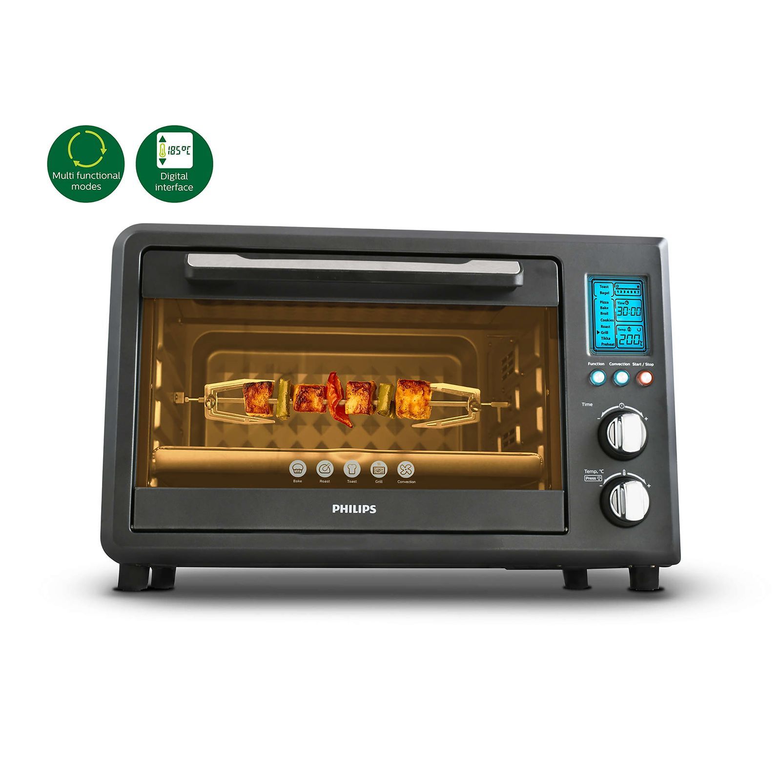 PHILIPS Avance Collection 36L Oven Toaster Grill with Opti Temp Technology (HD6976/00, Black)_6