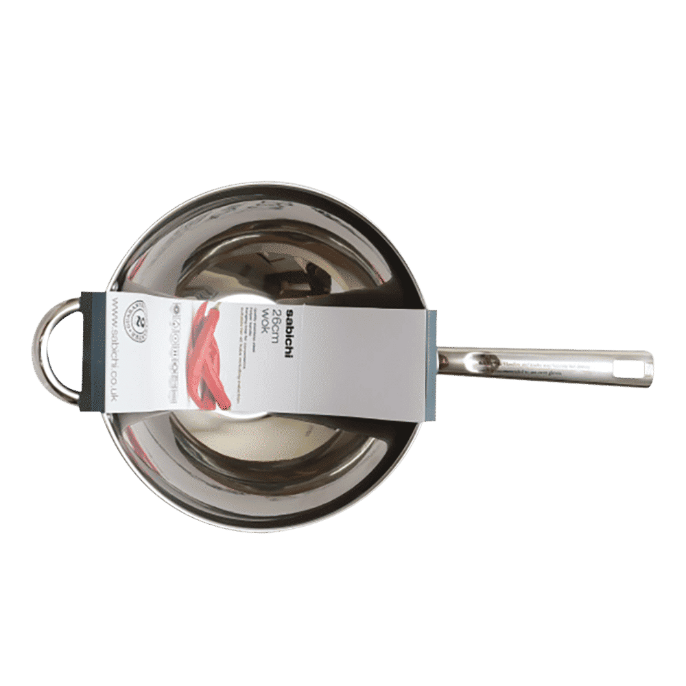 sabichi Haden Essential 2.5L Non Stick Stainless Steel Kadhai (Induction Compatible, Tapered Shape & Mirror Polish, Silver)_4