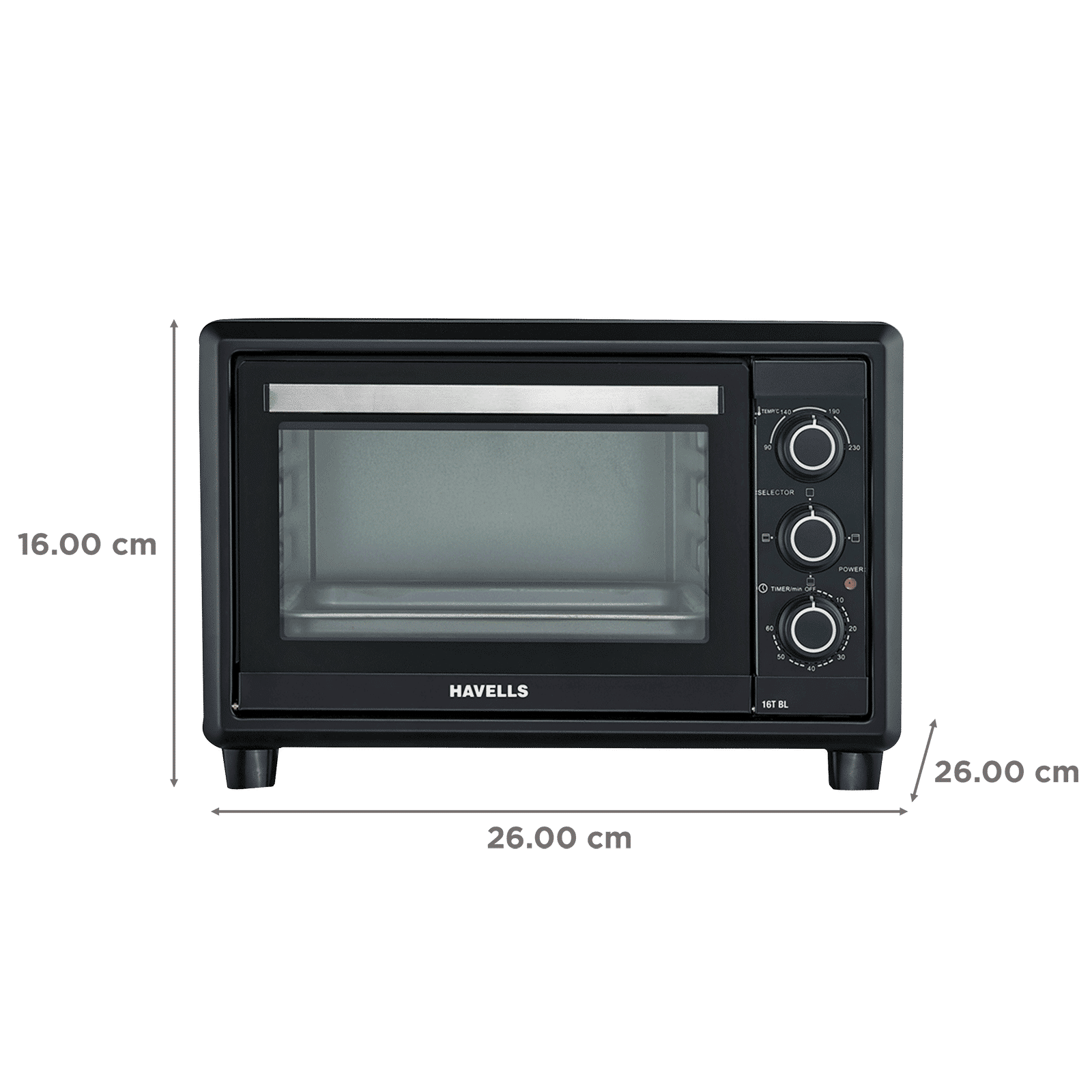 HAVELLS 16T BL 16L Oven Toaster Grill with Auto Shut Off (Black)_2