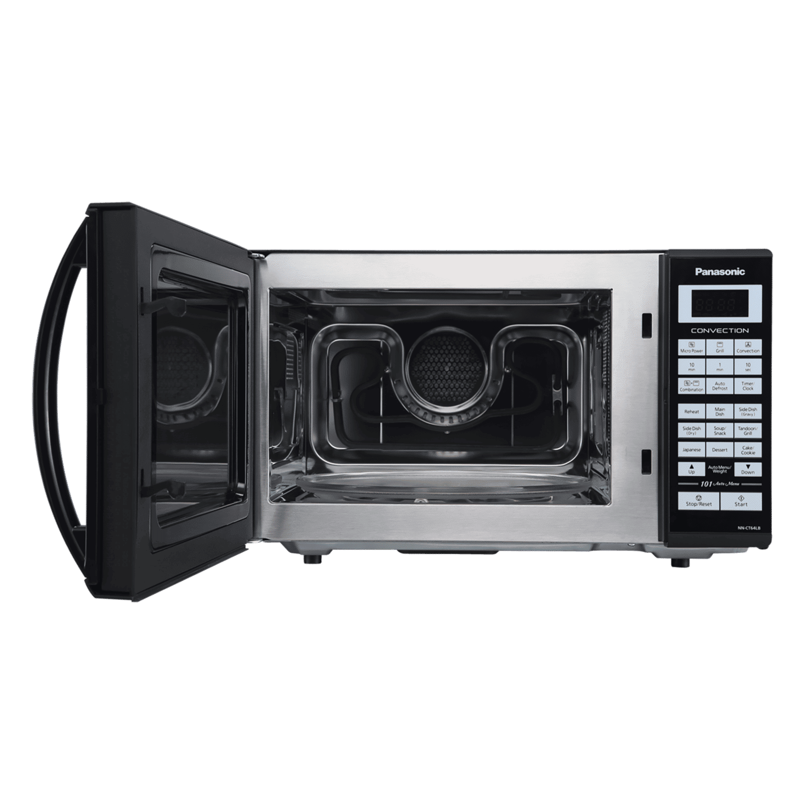 Panasonic 27L Convection Microwave Oven with 101 Autocook Menus (NN-CT64LBFDG, Silver/Black)_5