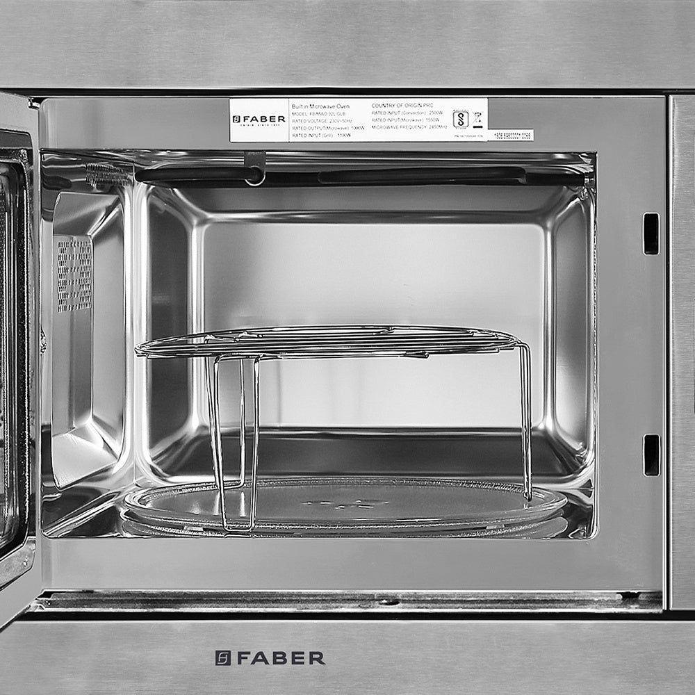 FABER FBIMWO SG 20L 60cm Built-in Convection Microwave with 10 Autocook Menus (131.0520.808, Stainless Steel) FABER FBIMWO SG 20L 60cm Built-in Convection Microwave with 10 Autocook Menus (131.0520.808, Stainless Steel)_6