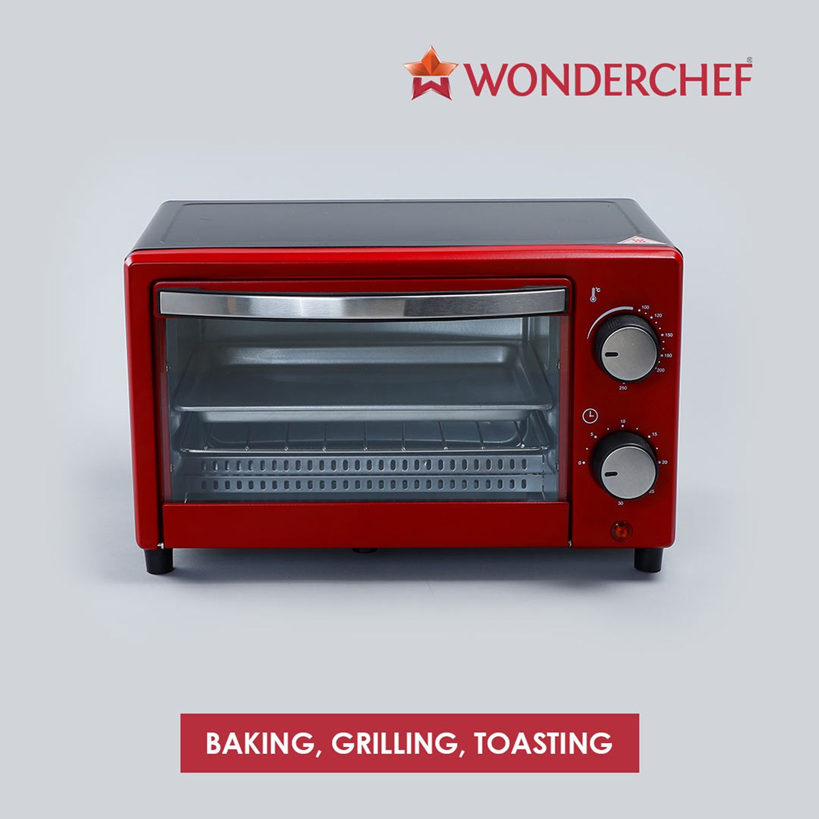 WONDERCHEF Crimson Edge 9L Oven Toaster Grill with Cutting Edge Technology (Red)_10