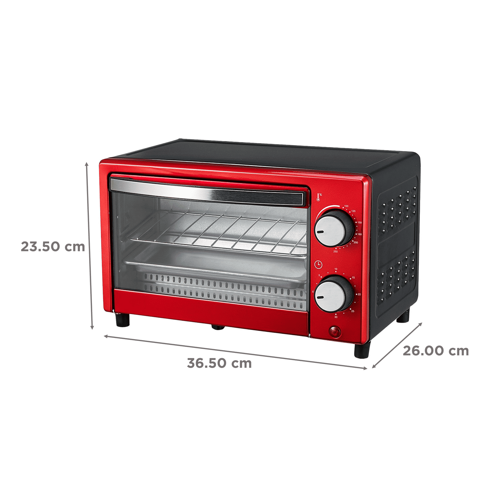 WONDERCHEF Crimson Edge 9L Oven Toaster Grill with Cutting Edge Technology (Red)_2