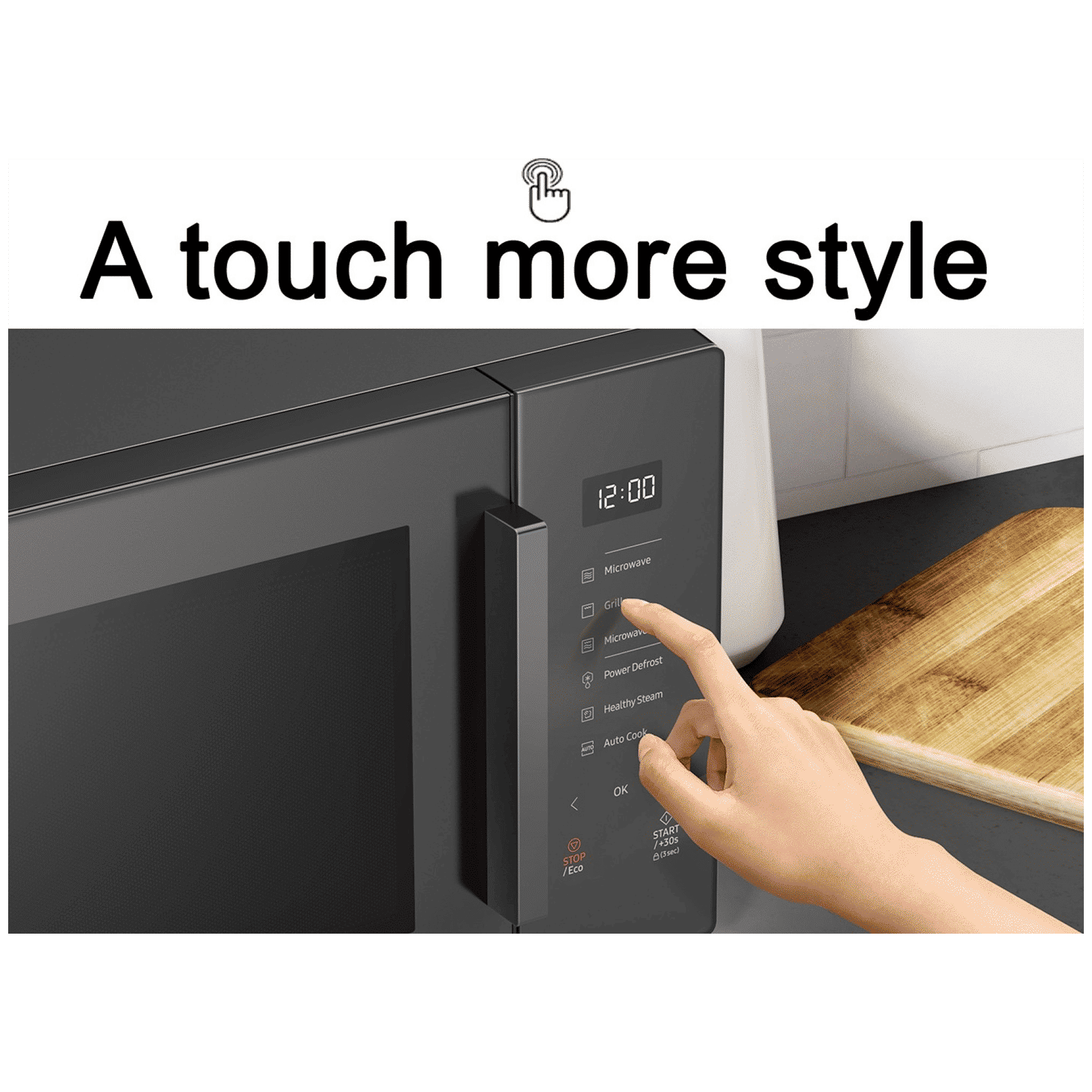 SAMSUNG Baker 23L Solo Microwave Oven with Auto Cook (Pure Black)_9