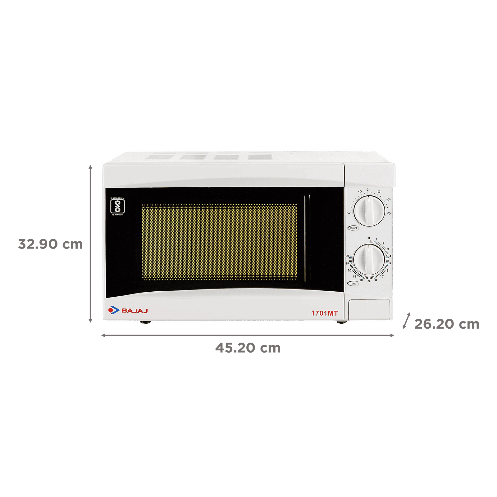 BAJAJ 1701 MT 17L Solo Microwave Oven with Nutri-Pro for Heart-Healthy Cooking (White)_2