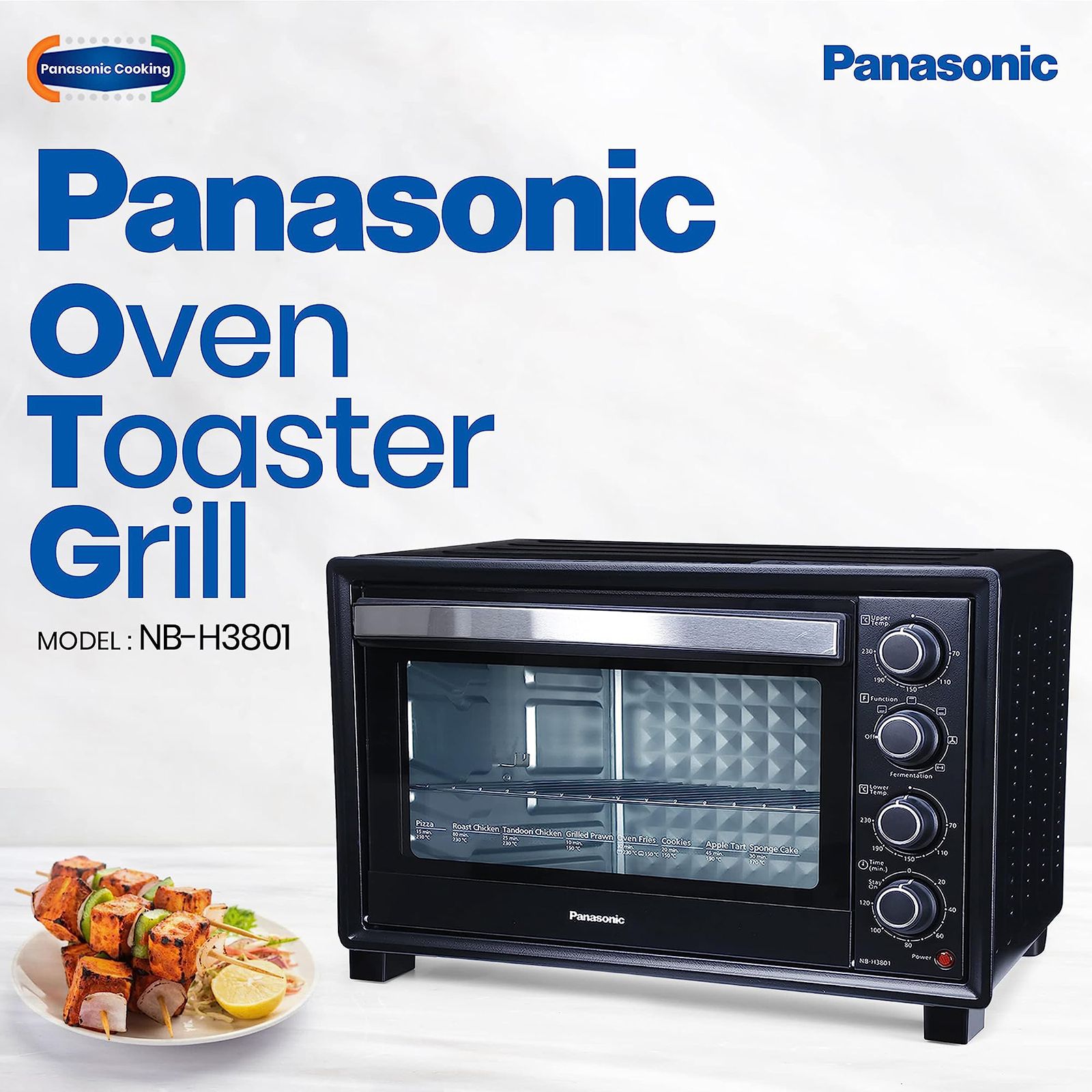 Panasonic 38L Oven Toaster Grill with Motorized Rotisserie (Black)_11