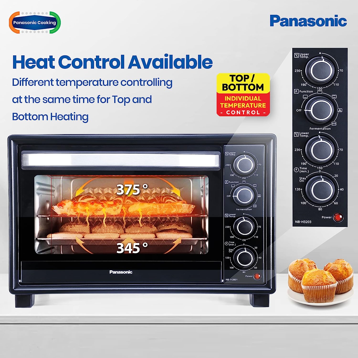 Panasonic 38L Oven Toaster Grill with Motorized Rotisserie (Black)_13