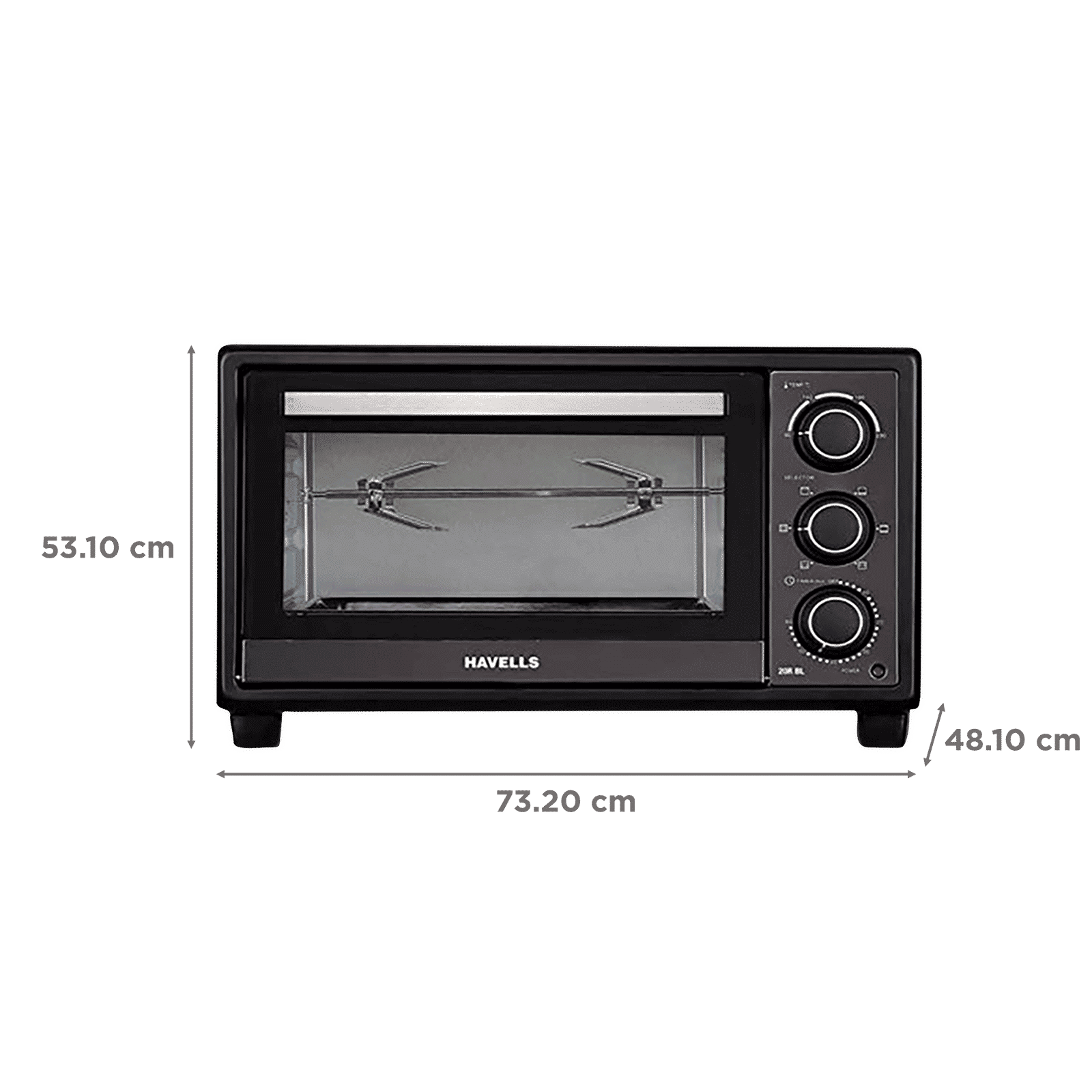 HAVELLS 66RC BL 66L Oven Toaster Grill with Motorized Rotisserie (Black)_2