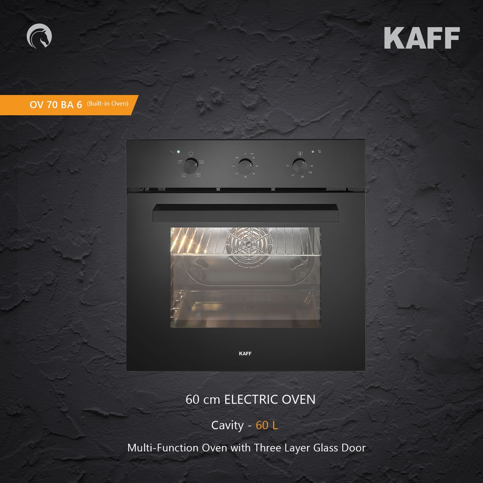 KAFF Series Collection 70L 60cm Built-in Microwave with 3 Layer Glass Door (KOV70BA6, Black)_5