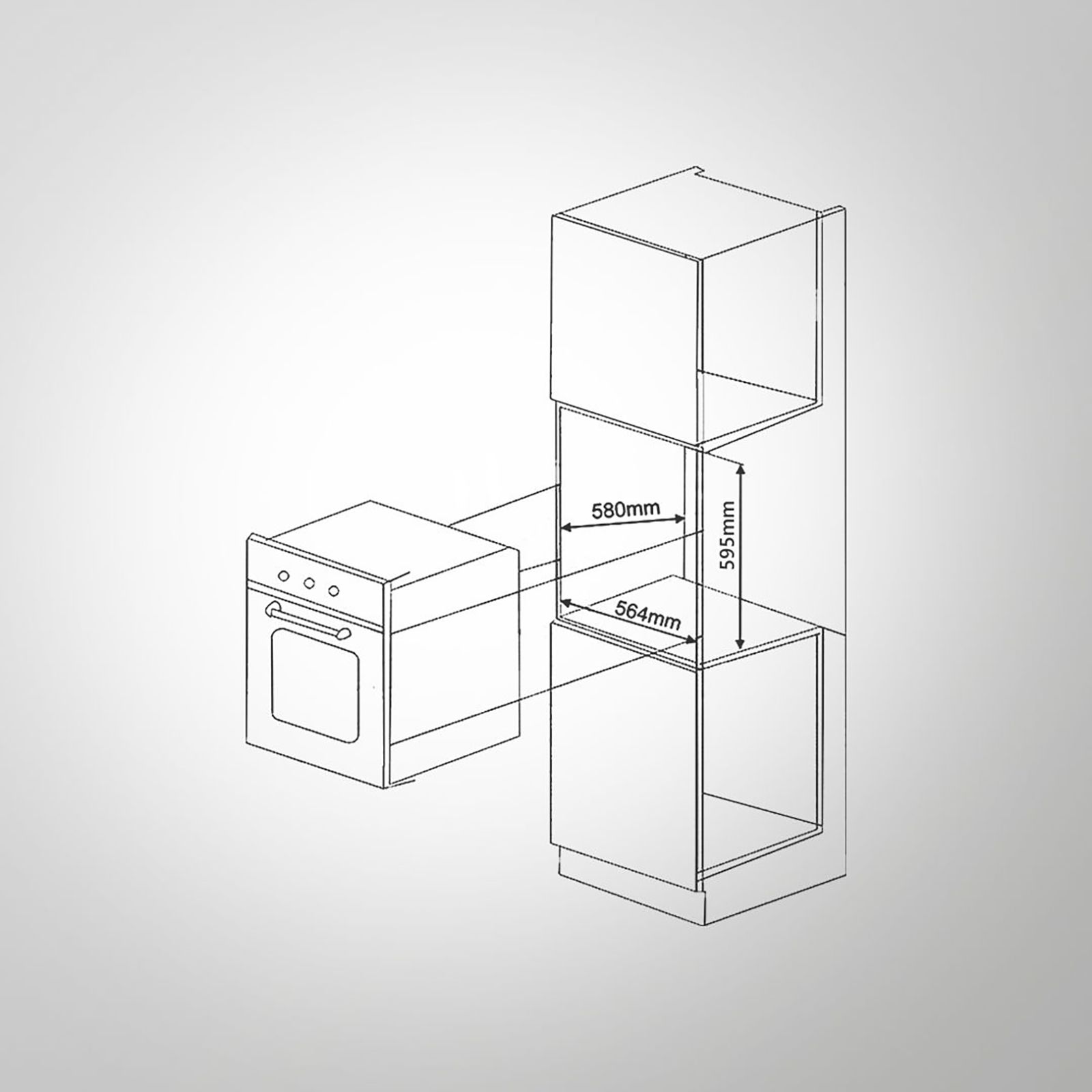 KAFF Series Collection 73L 60cm Built-in Electric Microwave with 3 Layer Glass Door (KOV 73 MRFT, Black)_10