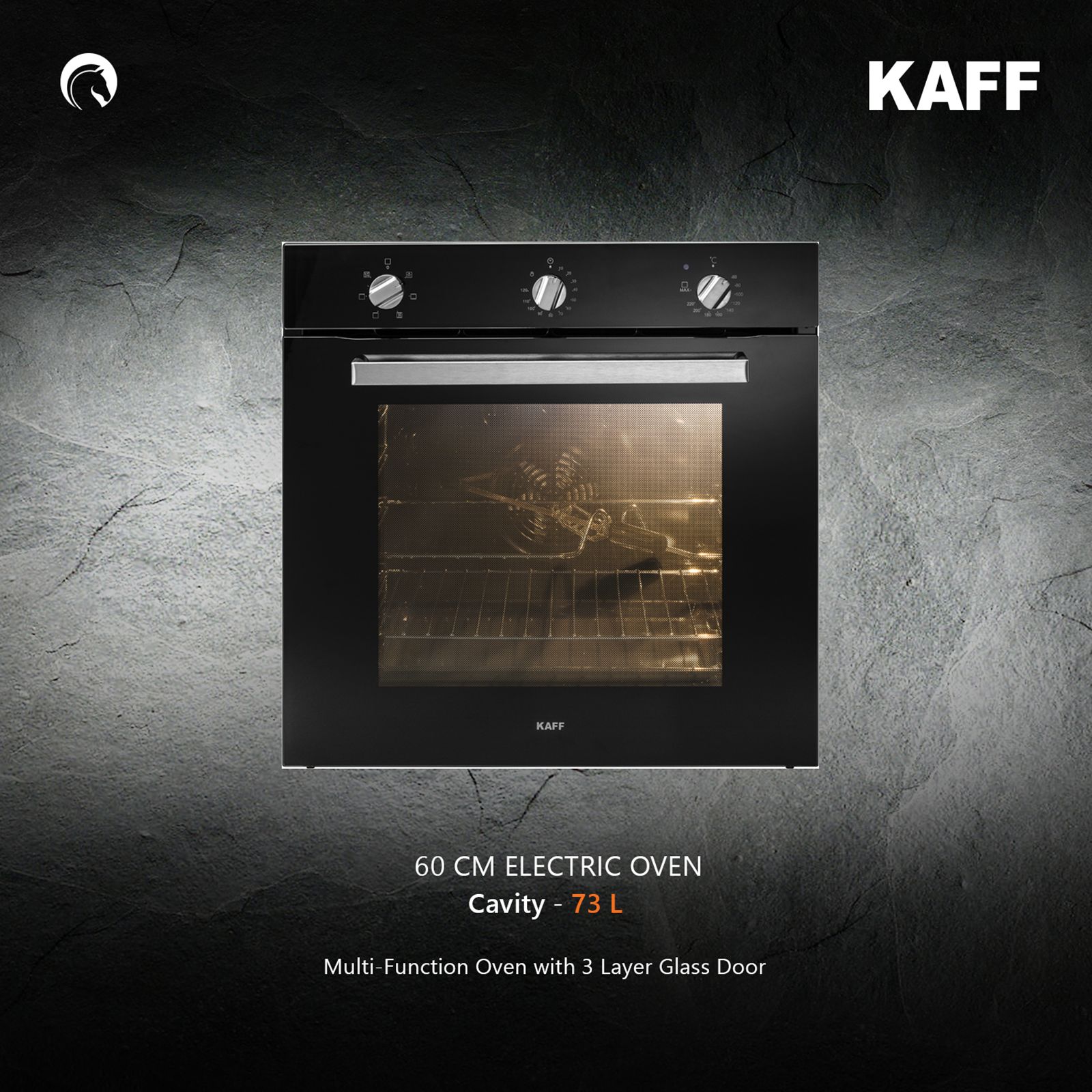 KAFF Series Collection 73L 60cm Built-in Electric Microwave with 3 Layer Glass Door (KOV 73 MRFT, Black)_15