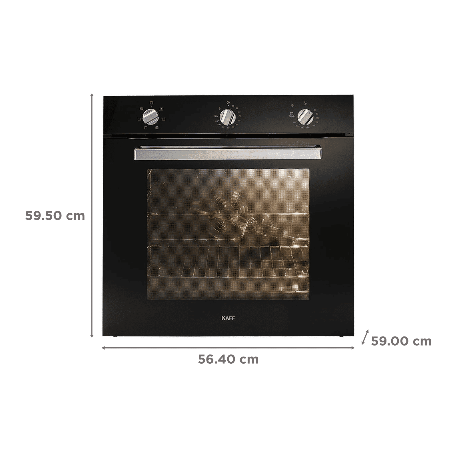 KAFF Series Collection 73L 60cm Built-in Electric Microwave with 3 Layer Glass Door (KOV 73 MRFT, Black)_2