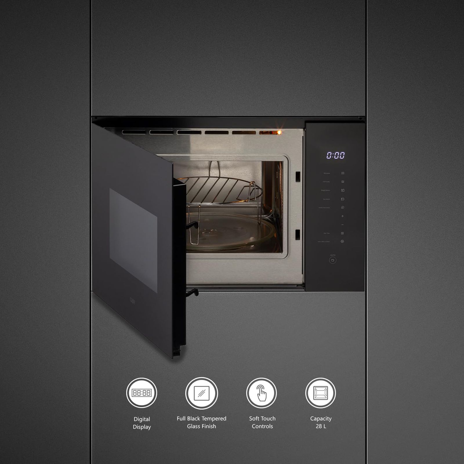 KAFF KMW HN6 28L Built-in Microwave with Multi Programming Mode (KMWHN6BLK, Black) KAFF KMW HN6 28L Built-in Microwave with Multi Programming Mode (KMWHN6BLK, Black)_8