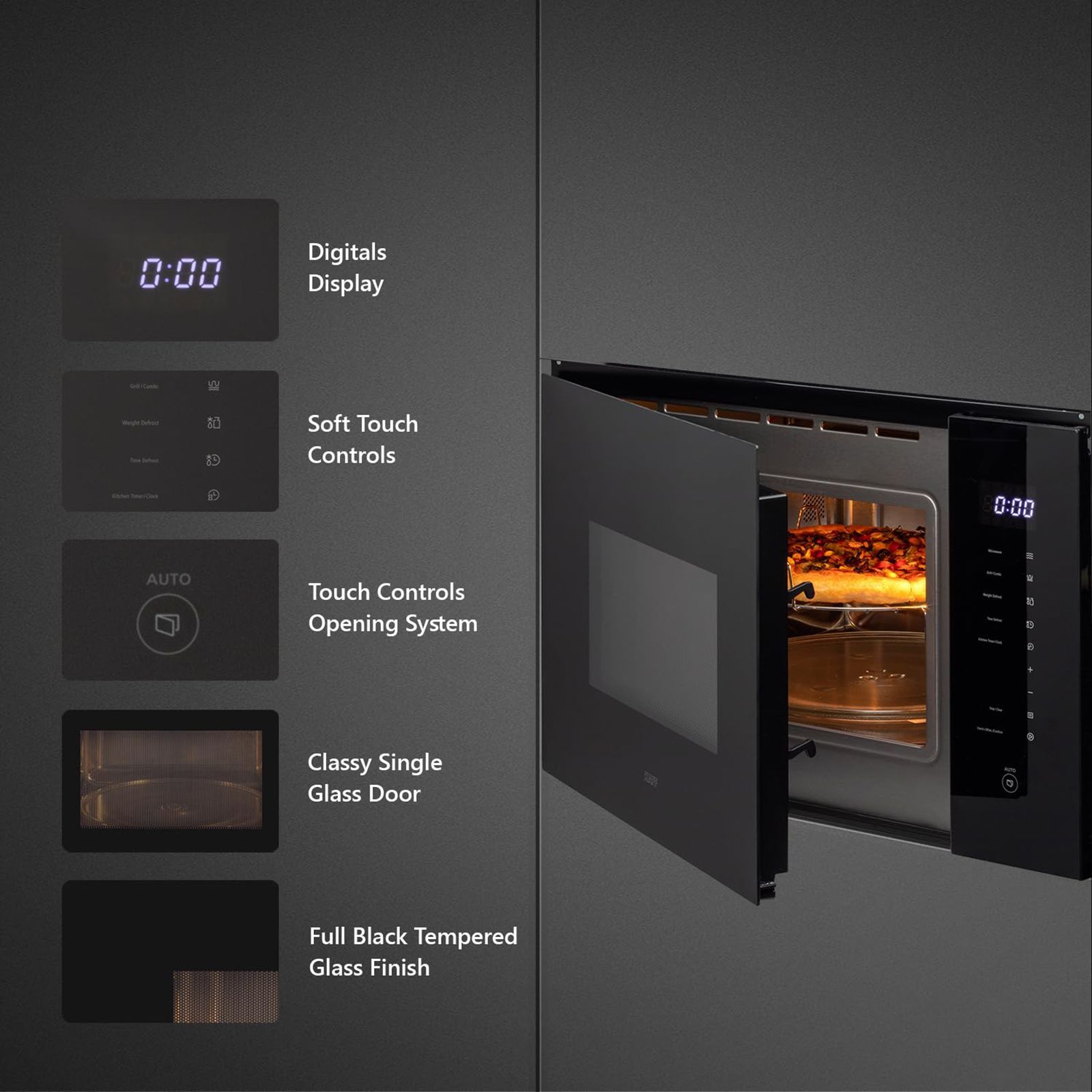 KAFF KMW HN6 28L Built-in Microwave with Multi Programming Mode (KMWHN6BLK, Black) KAFF KMW HN6 28L Built-in Microwave with Multi Programming Mode (KMWHN6BLK, Black)_9