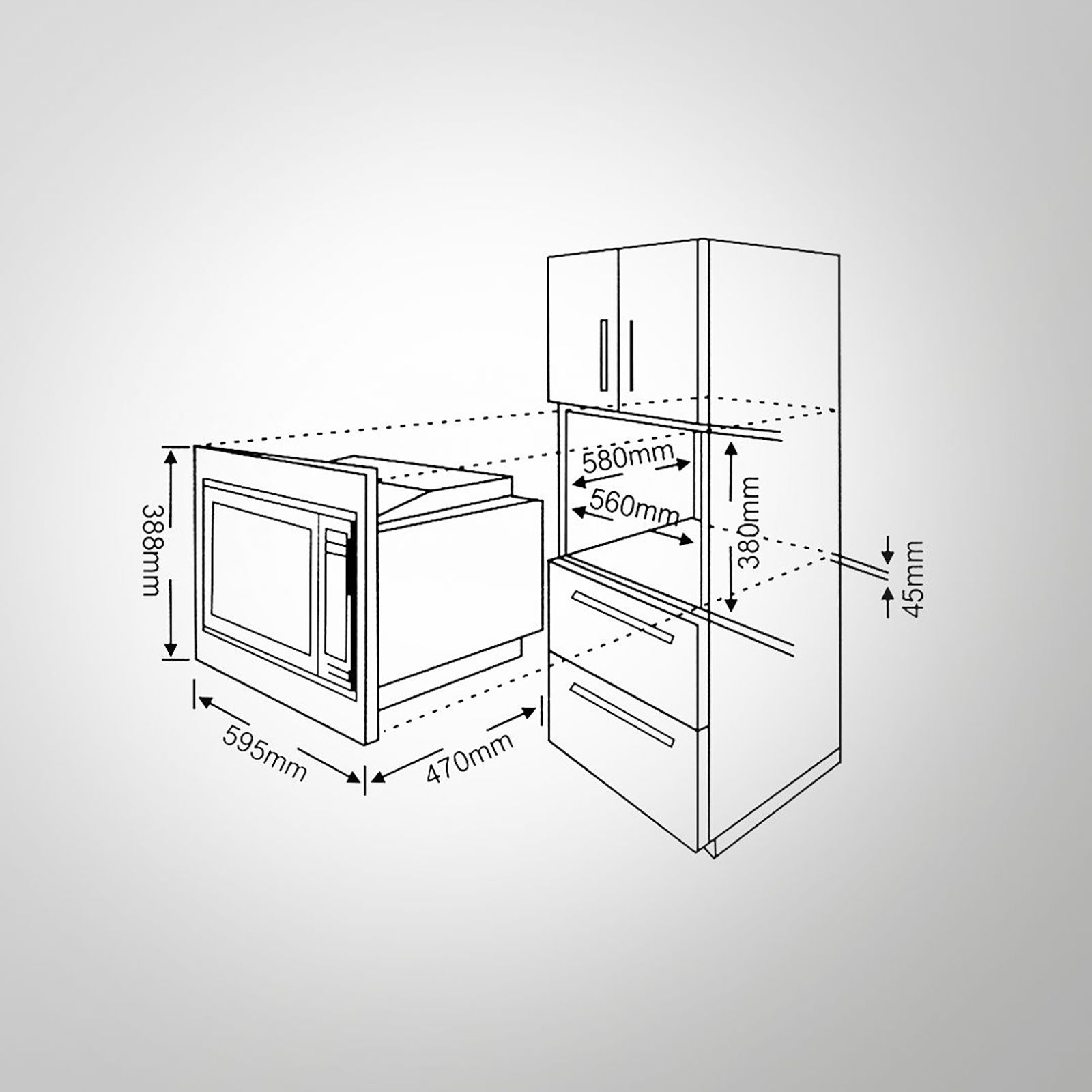 KAFF KMW8A 25L 60cm Built-in Microwave with Multi Programming Mode (KMW8A-BLK, Black) KAFF KMW8A 25L 60cm Built-in Microwave with Multi Programming Mode (KMW8A-BLK, Black)_6