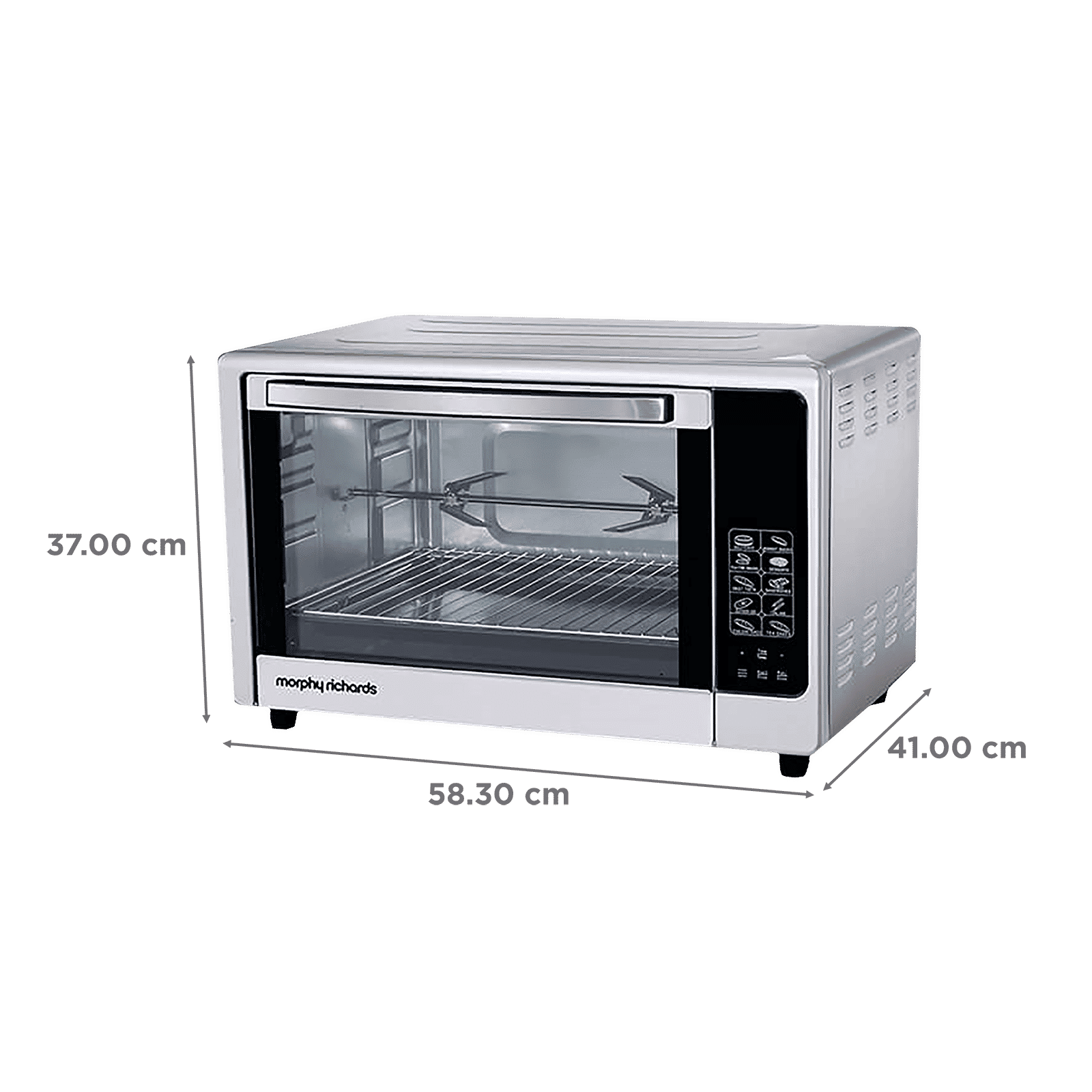 morphy richards 48SS DigiChef 48L Oven Toaster Grill with 59 Autocook Menus (Silver)_2