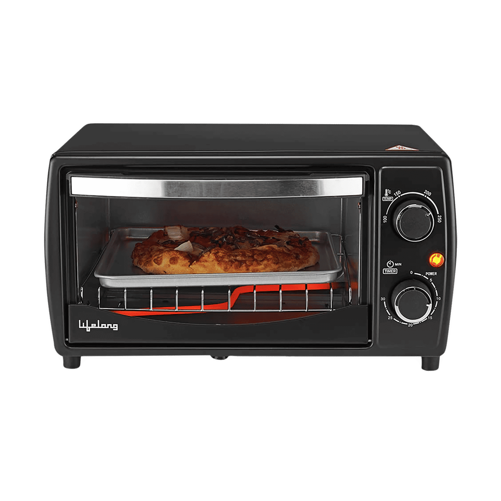 Lifelong LLOT10 10L Oven Toaster Grill with Auto Shut Off Timer (Black)_1