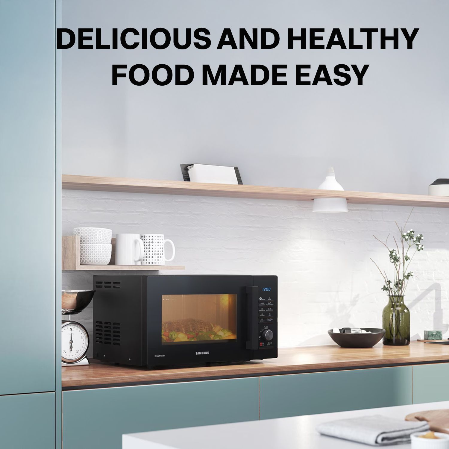 SAMSUNG 28L Convection Microwave Oven with Slim Fry Technology (MC28H5025VL/TL, Black)_12