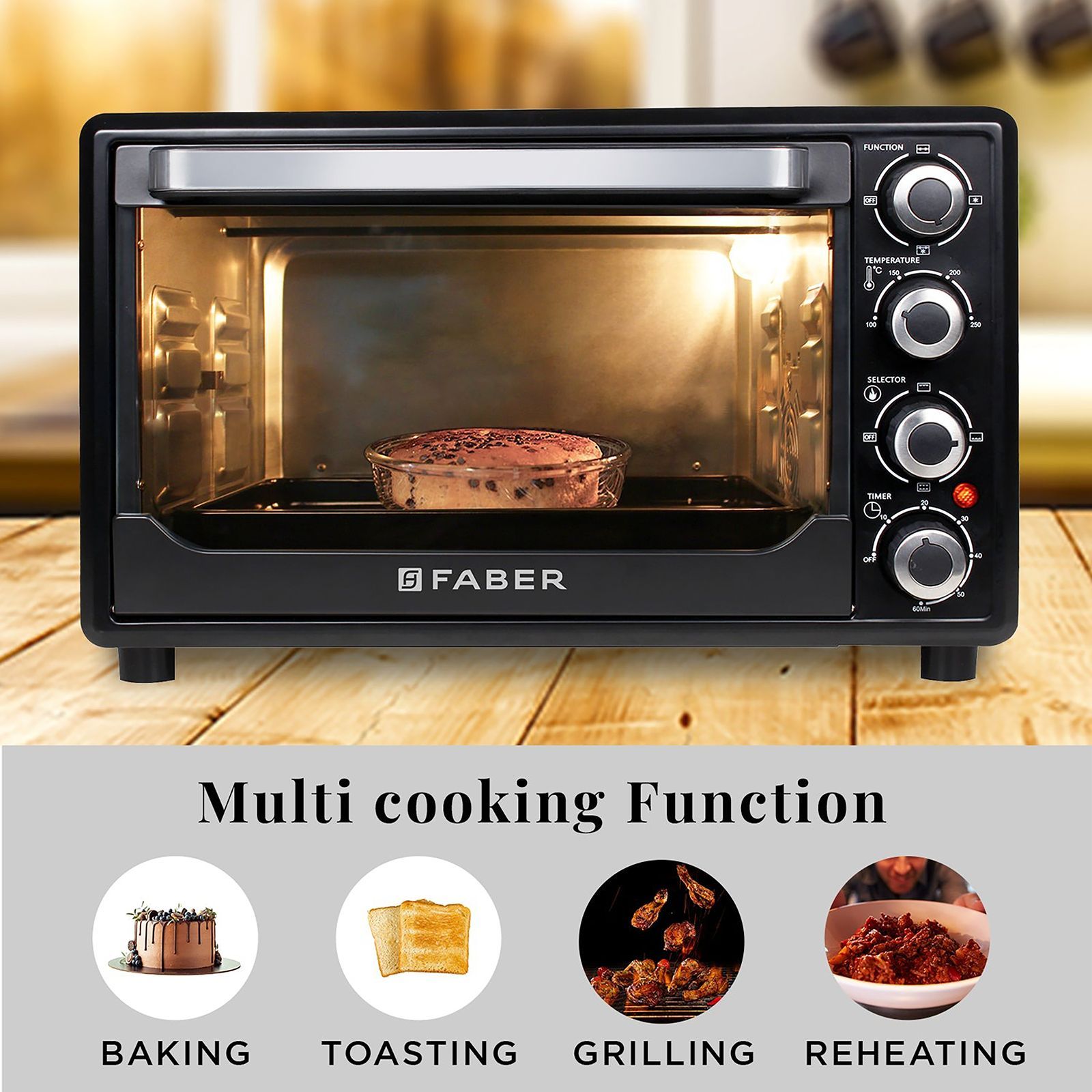 FABER FOTG 45L Oven Toaster Grill with Motorized Rotisserie (Black)_11