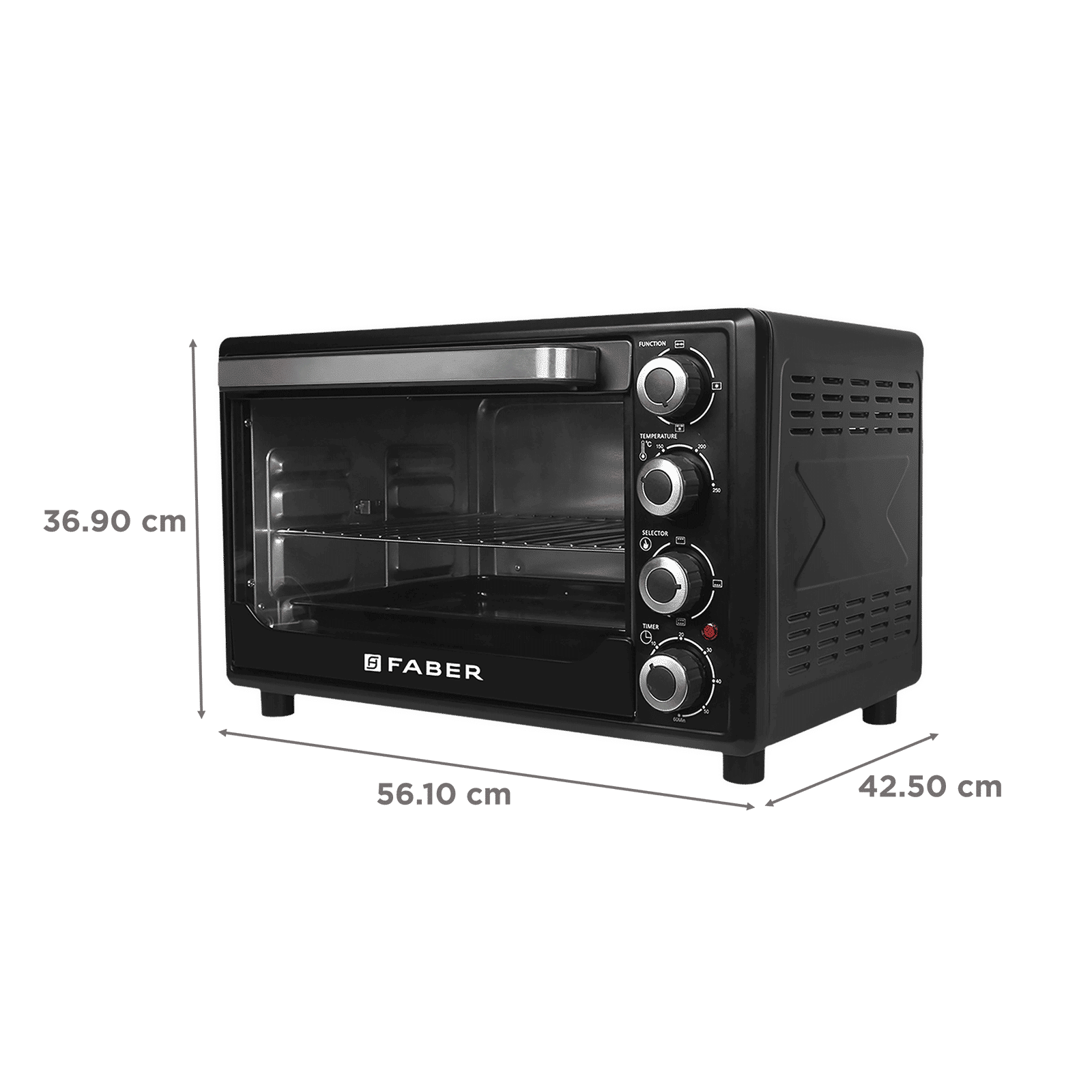 FABER FOTG 45L Oven Toaster Grill with Motorized Rotisserie (Black)_2