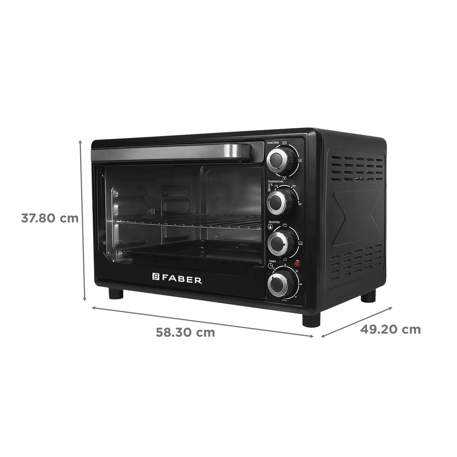 FABER FOTG BK 60L Oven Toaster Grill with Motorized Rotisserie (Black)_2