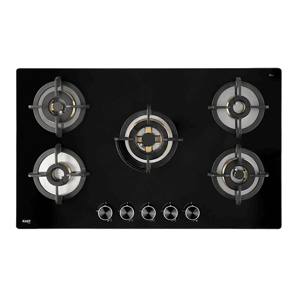 KAFF Bellini Tempered Glass Top 5 Burner Automatic Electric Hob (Flame Failure Device, Black)_6