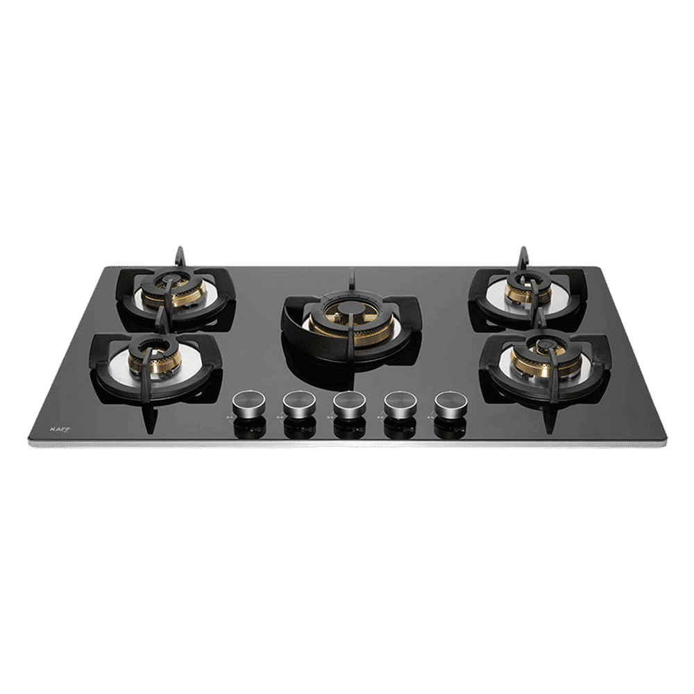 KAFF Bellini Tempered Glass Top 5 Burner Automatic Electric Hob (Flame Failure Device, Black)_8