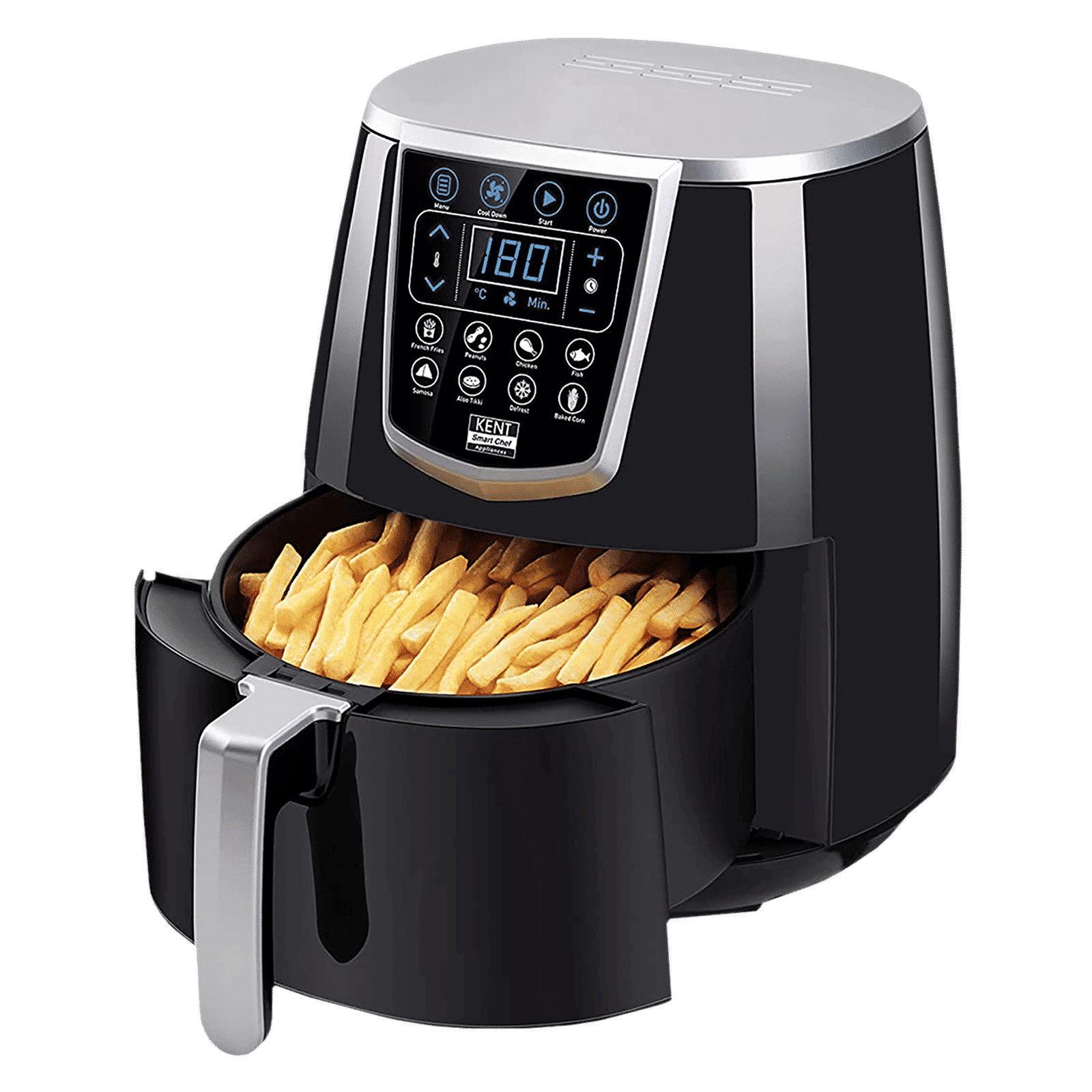 KENT 1.4L 1350 Watt Digital Air Fryer with Rapid Air Technology (Black)_4