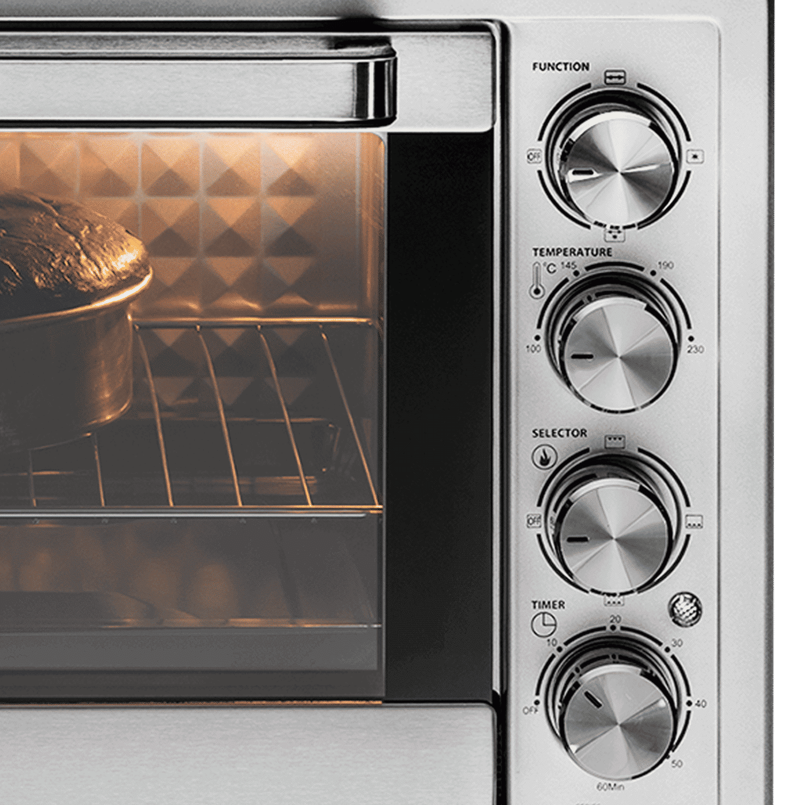 KAFF Series MAYFAIR 45L Oven Toaster Grill with Rotisserie & Convection Function (Silver)_4