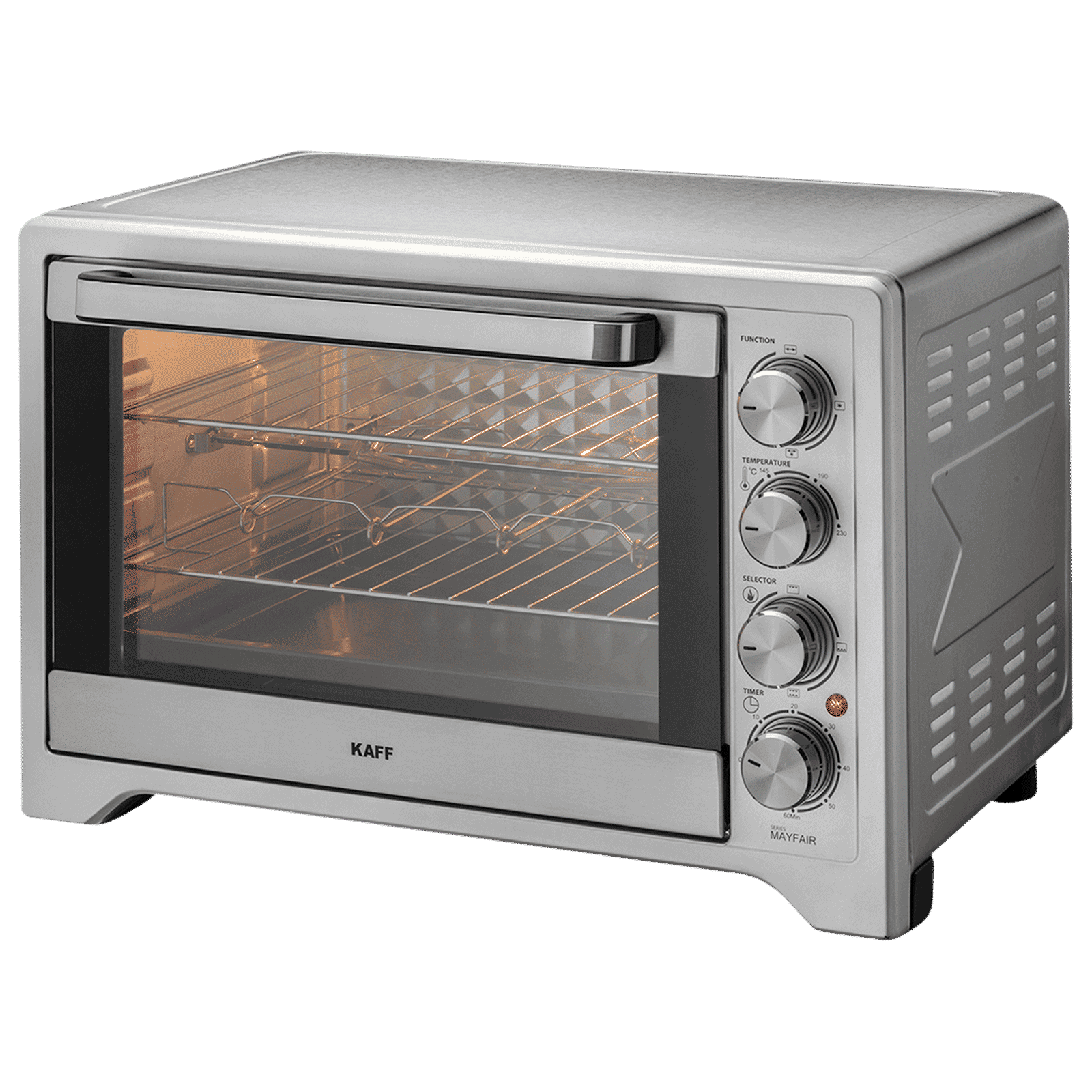 KAFF Series MAYFAIR 45L Oven Toaster Grill with Rotisserie & Convection Function (Silver)_5